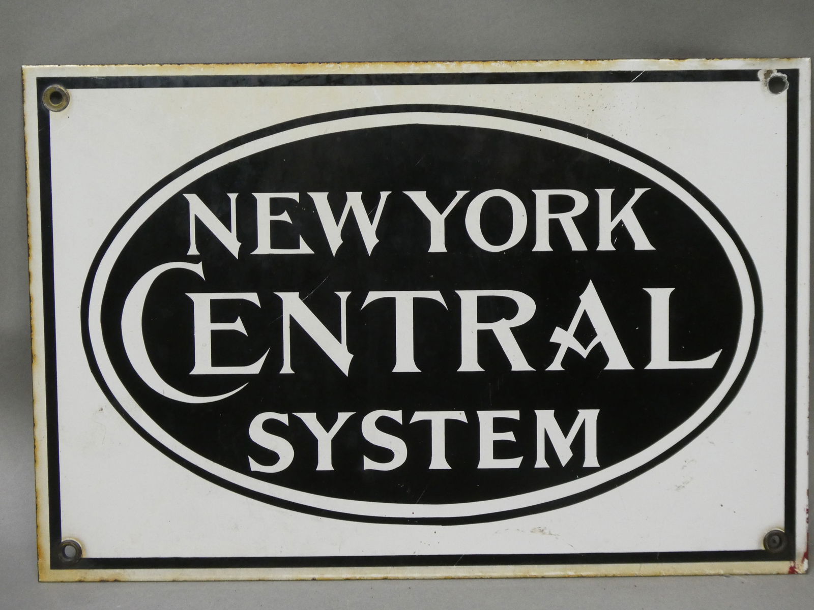 Antique New York Central System Railroad Porcelain Sign (1 of 6)