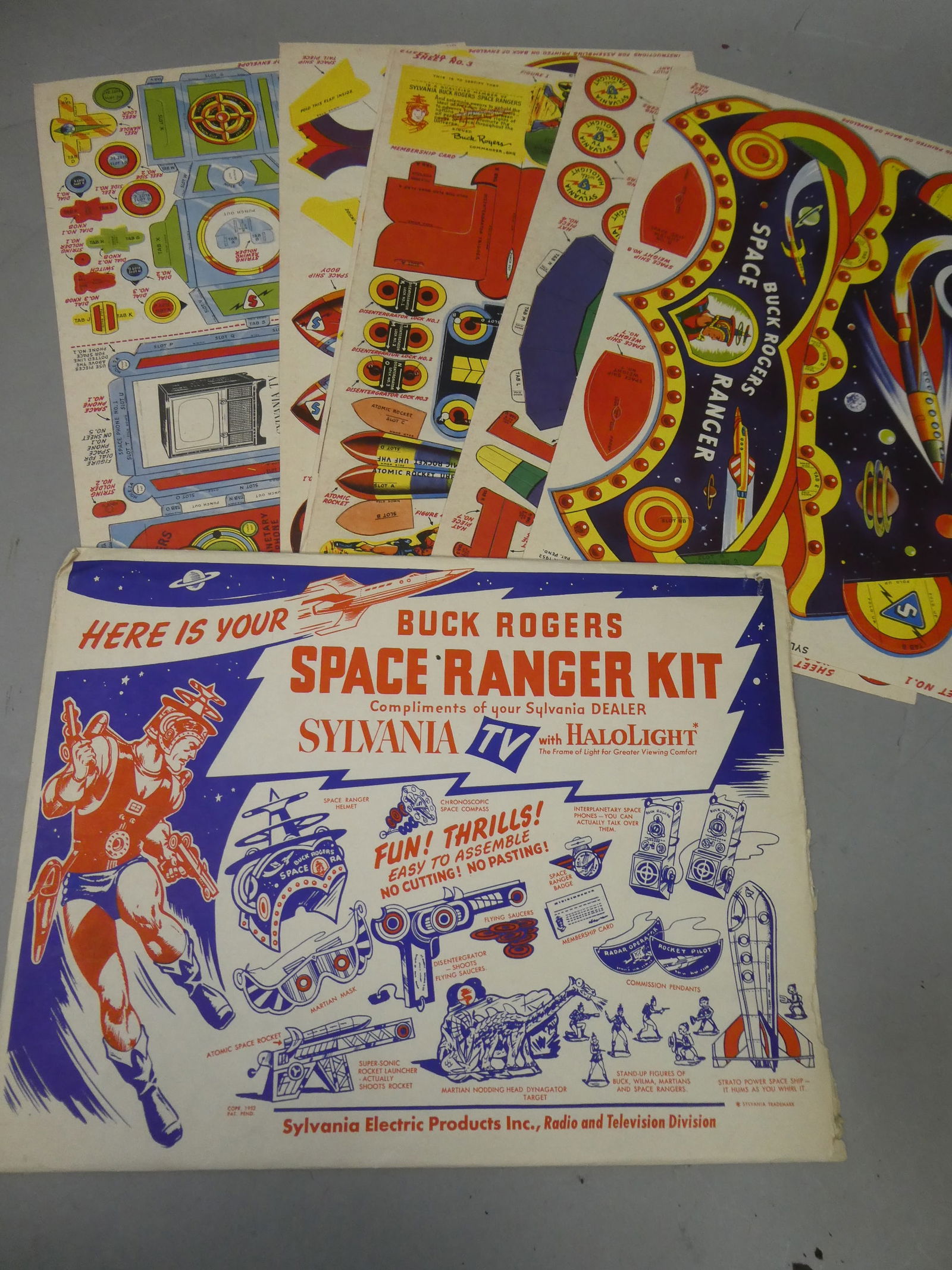 1952 Buck Rogers Space Ranger Kit NOS for Sylvania TV (1 of 7)