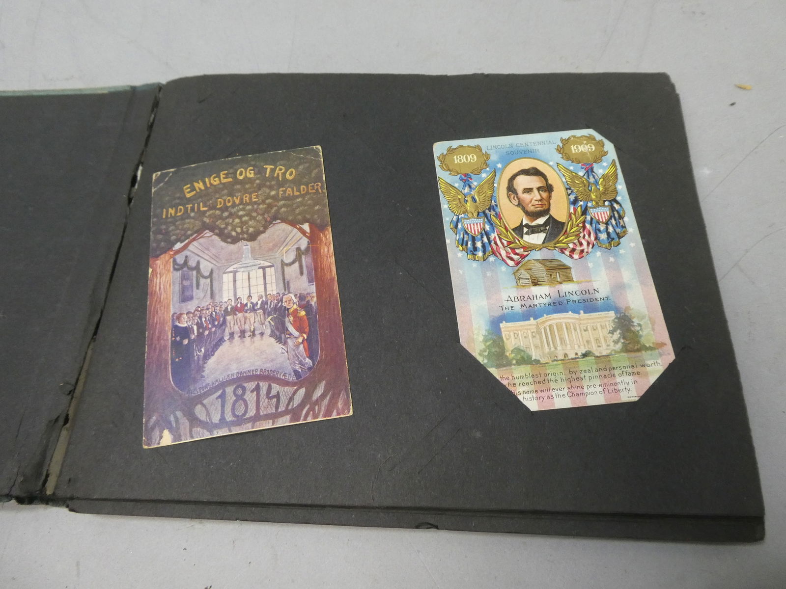 Lot 50 Antique George Washington Abraham Lincoln etc Presidential Postcards in book (1 of 13)