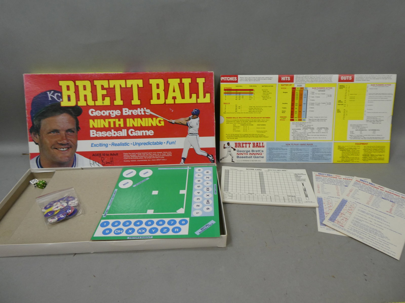 1981 George Brett's Ninth Inning Baseball Game Brett Ball: 1981 George Brett's Ninth Inning Baseball Game Brett Ball. Condition:New in box, mild wear to box Shipping:We offer in-house shipping. Item(s) will be packed after invoice is paid and shipping charge 