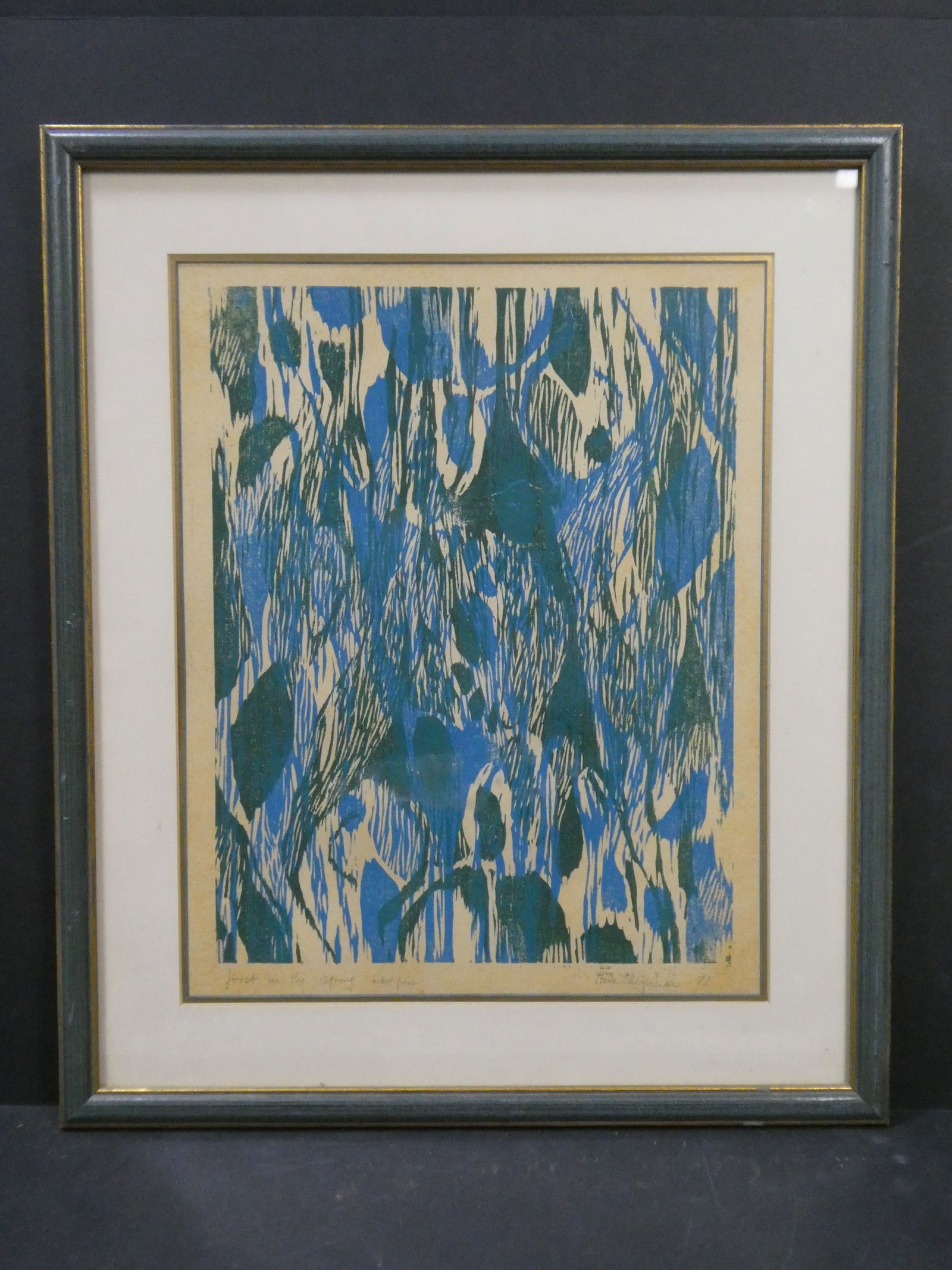 1971 Hele Baijusr Joust in the Spring Abstract Artist Proof Print (1 of 12)