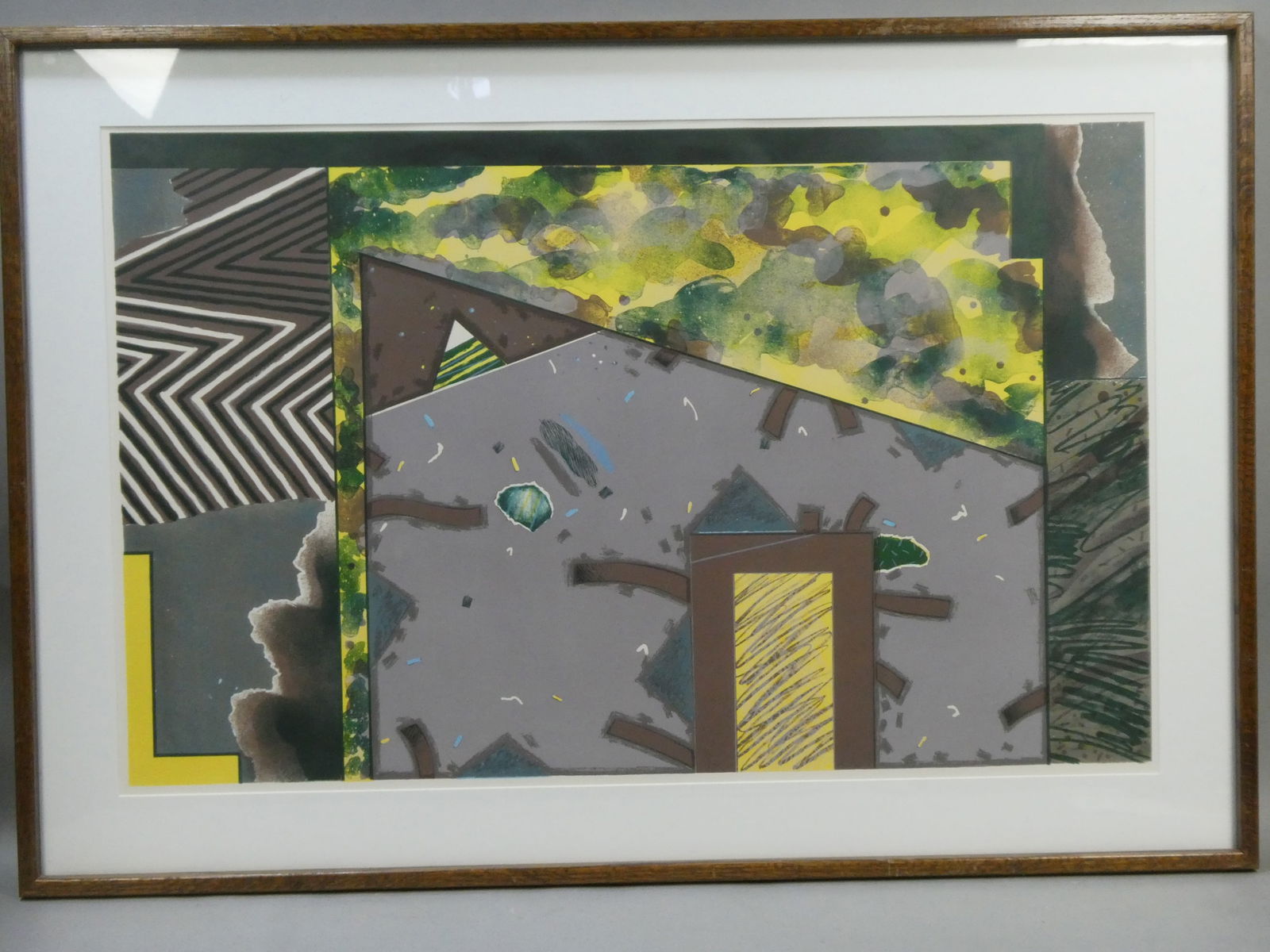 HUGE Unsigned Abstract Geometric Framed Wall Art (1 of 10)