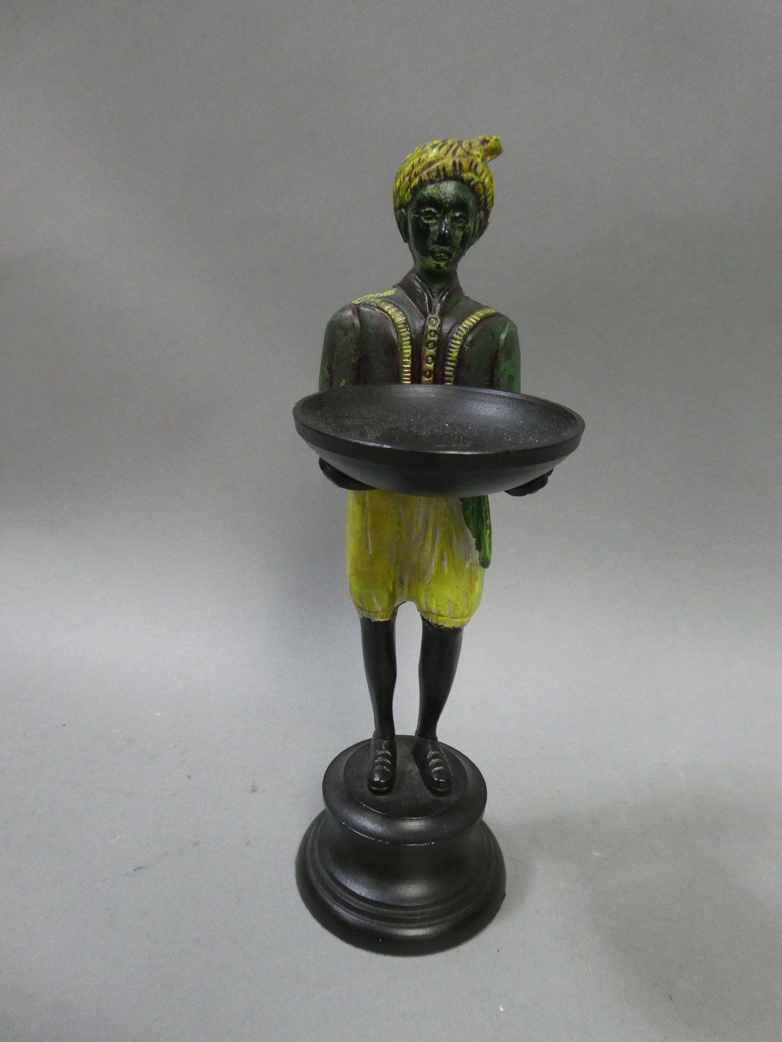 Vintage Blackmoor Butler Personal Servant Painted Metal Statue (1 of 6)