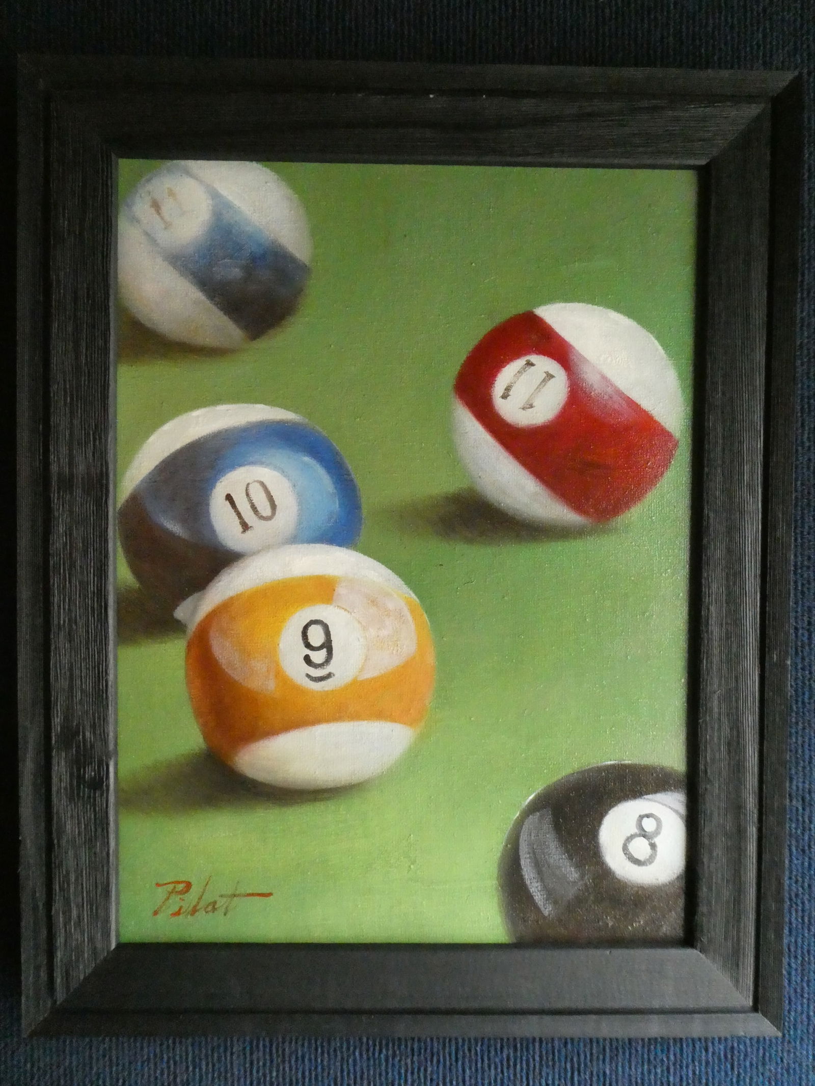 Pilot Billiard Pool Table Study Oil Painting (1 of 11)