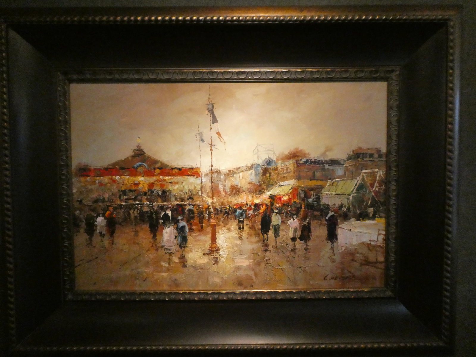 Christopher Vevers Carnival Oil Painting: Christopher Vevers Carnival Oil Painting Dutch artist born 1962 **NOTE** This is a remote sale. Buyer must arrange pick up or shipping from Rochester Michigan. A couple pack and ship places include: U