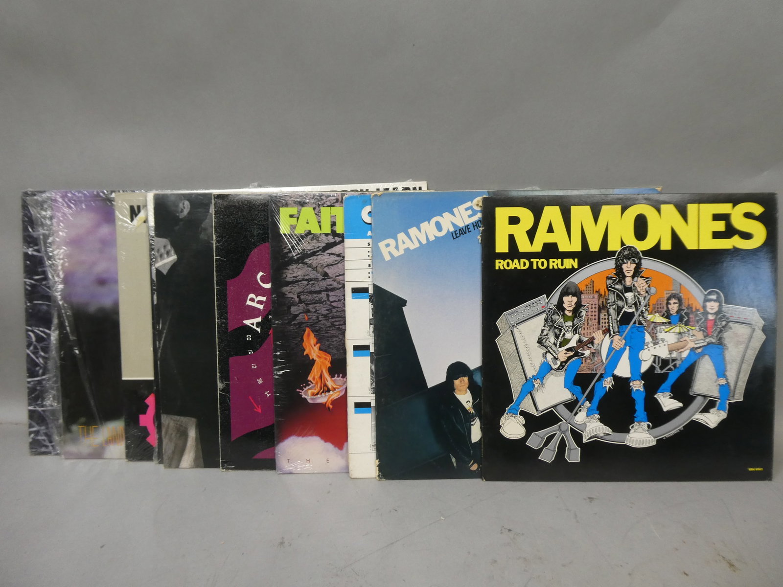 Lot 11 Alterative Industrial Punk Post Punk Assorted Rock LP Record Vinyl Albums: Lot 11 Alterative Industrial Punk Post Punk Assorted Rock LP Record Vinyl Albums including Ministry, Netzer Ebb, Skinny Puppy, Depeche Mode, Ramones, Faith No More, Arcadia and Pop will Eat Itself. Co