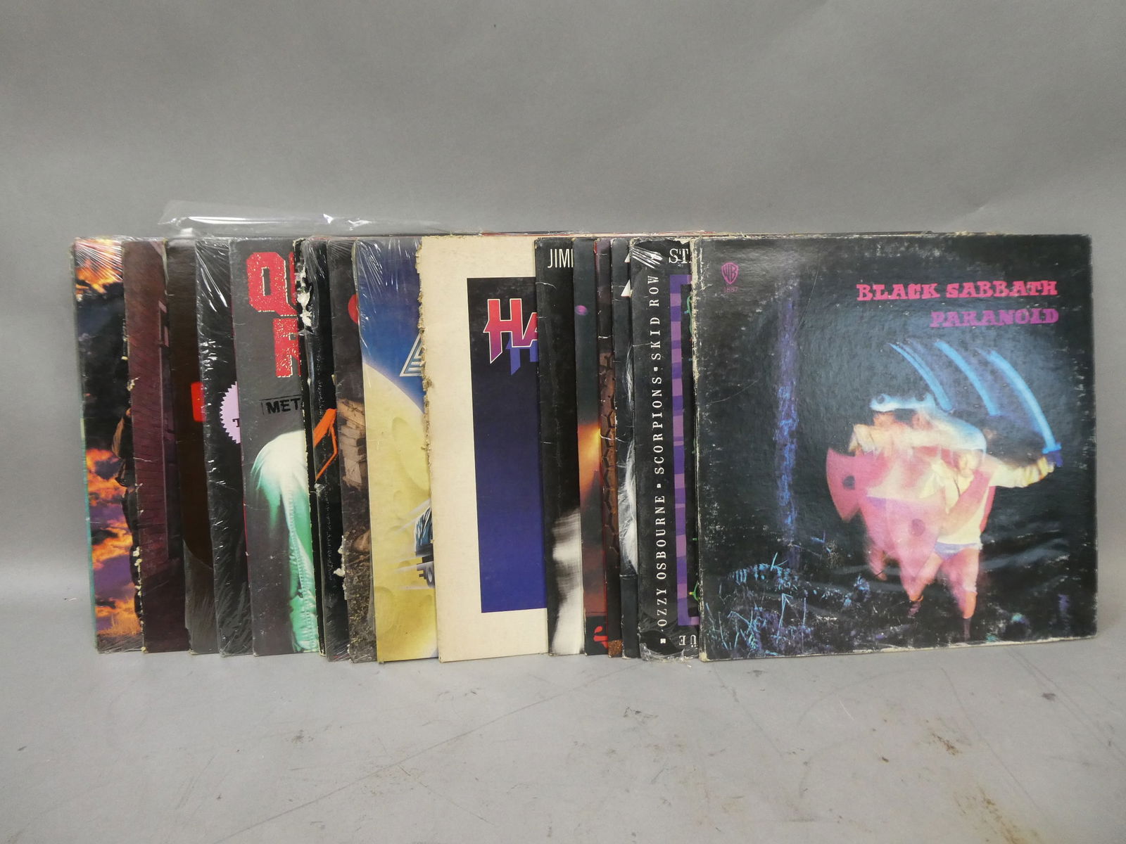 Lot 20 c1980s Assorted Rock LP Record Vinyl Albums Guns n Roses Cinderella Judas Priest etc: Lot 20 c1980s Assorted Rock LP Record Vinyl Albums including David Lee Roth, Van Halen, Bon Jovi, Cinderella, UK, Quiet Riot, Great White, Hammersmith, Judas Priest, Zebra, Black Sabbath, Guns N Roses