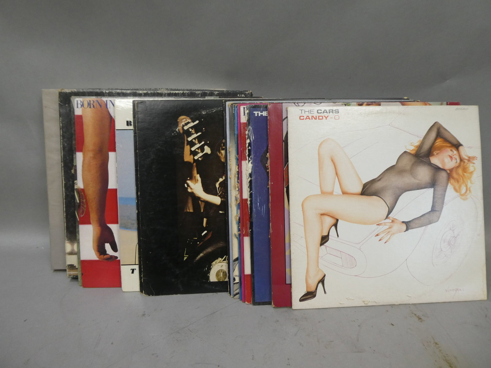 Lot 18 Light Rock LP Record Vinyl Albums Bruce Springsteen Cars etc: Lot 18 Light Rock LP Record Vinyl Albums including Cars, Eric Clapton, Bruce Springsteen, Billy Squire, Bob Seagar, Billy Joel, Rod Stewart and Quatro. Condition:As found, Sleeves are rough, records h