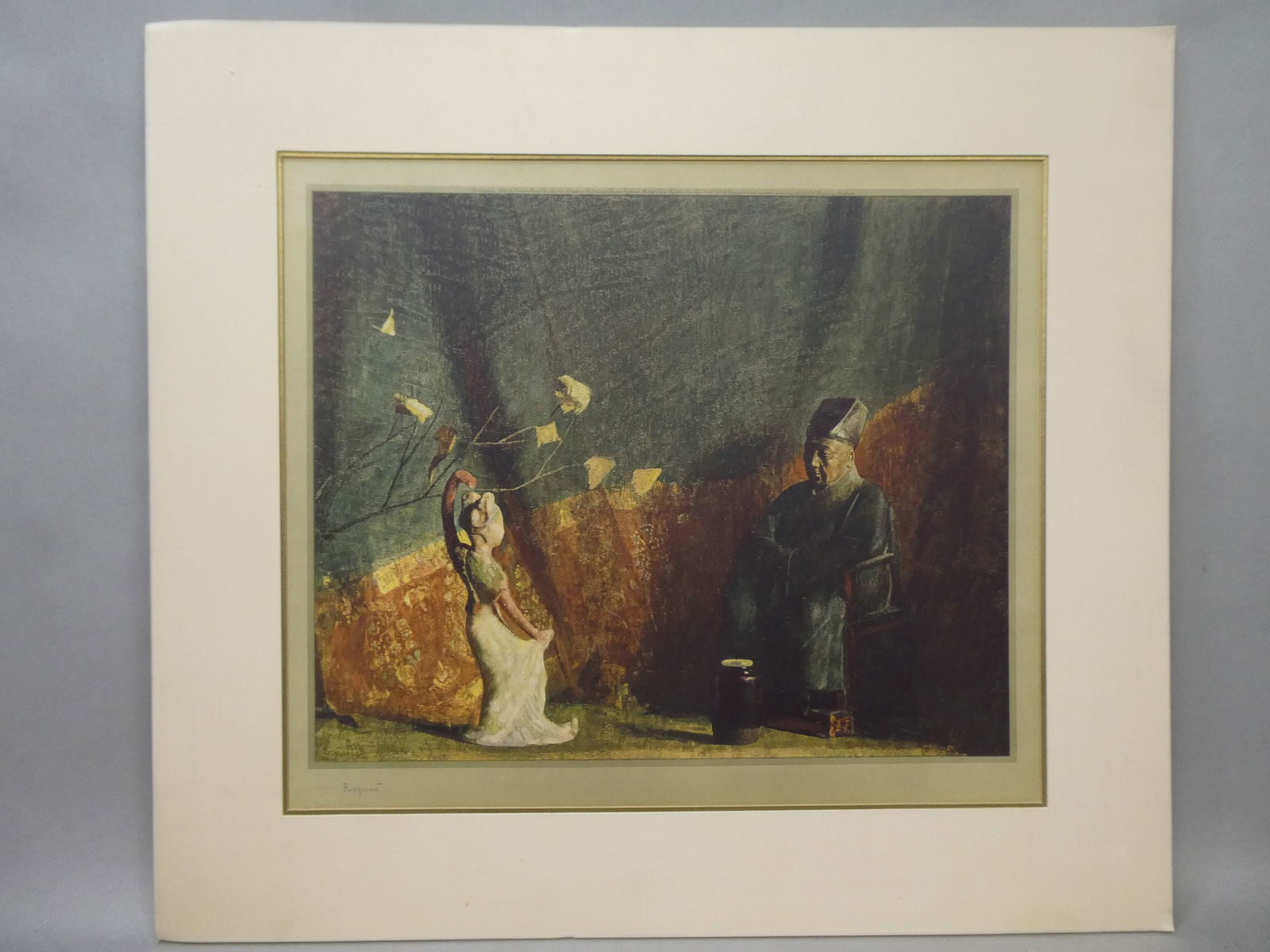 1941 Hovsep Pushman Original Dancing Girl Still-Life Signed lithograph Listed Artist (1 of 14)