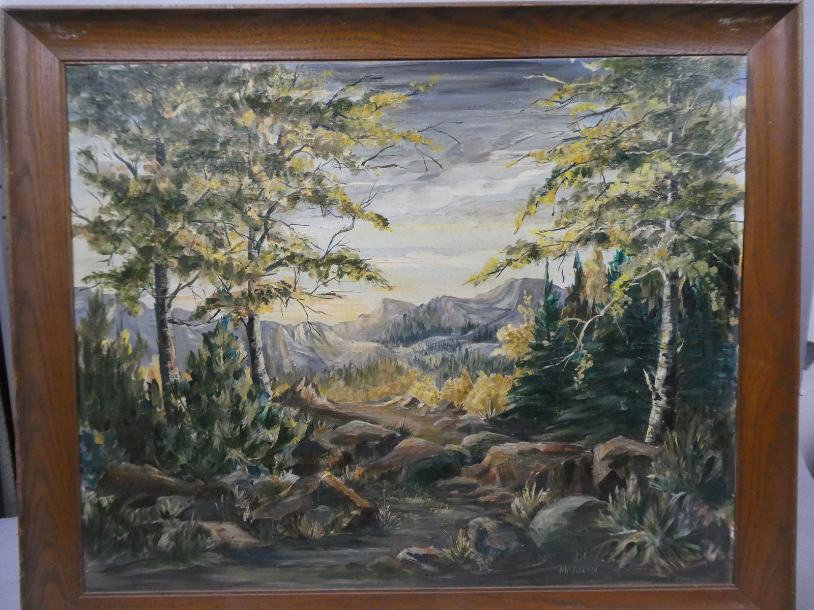 Signed Marilyn Large Landscape Oil Painting (1 of 15)