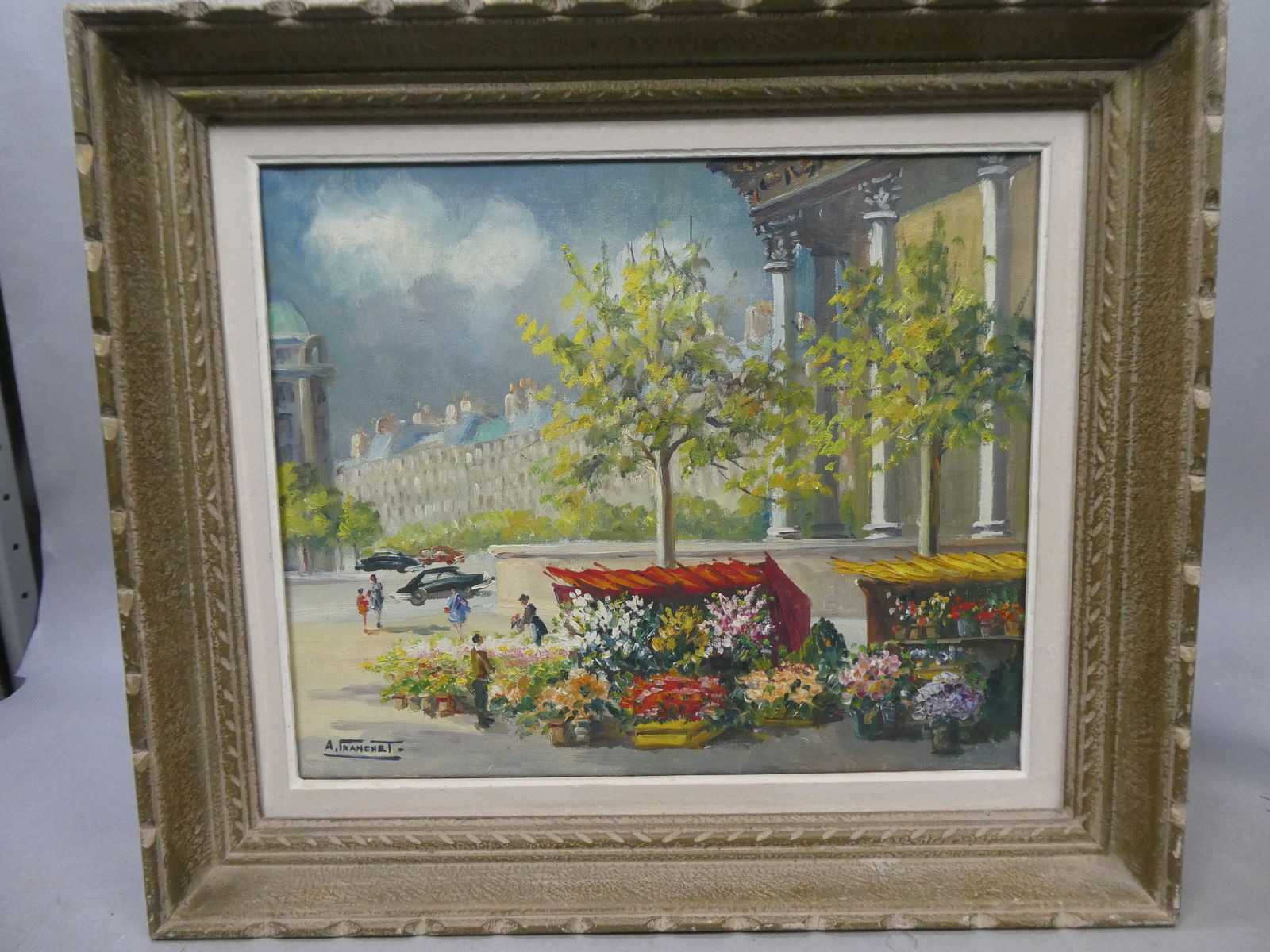 Andre Franchet View of Paris Oil Painting Listed Artist (1 of 13)