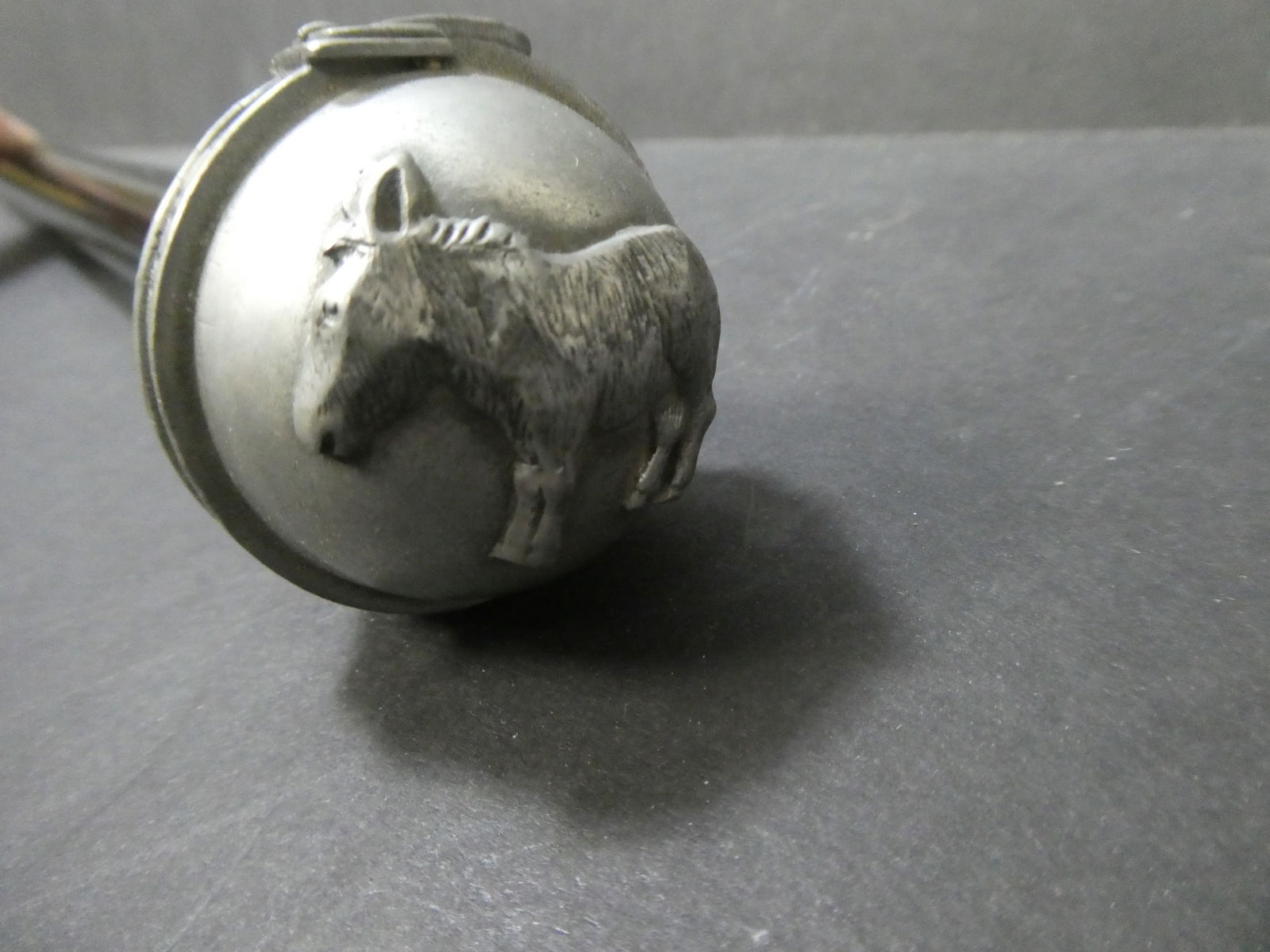 Vintage Walking Stick Cane Democrat Donkey Party of the People Pewter Handle (1 of 8)