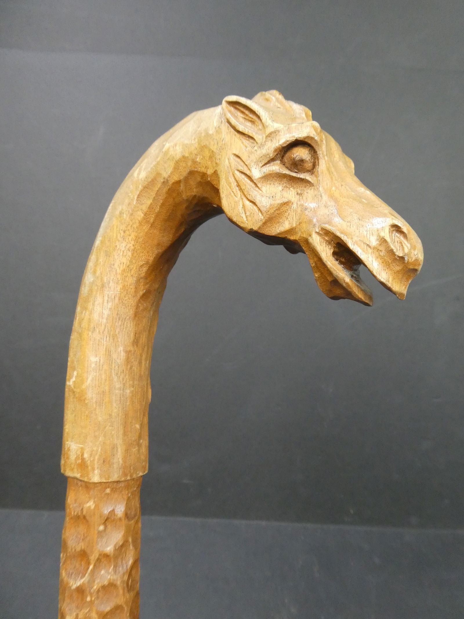 Vintage Hand Carved Horse Head Walking Cane Stick (1 of 10)