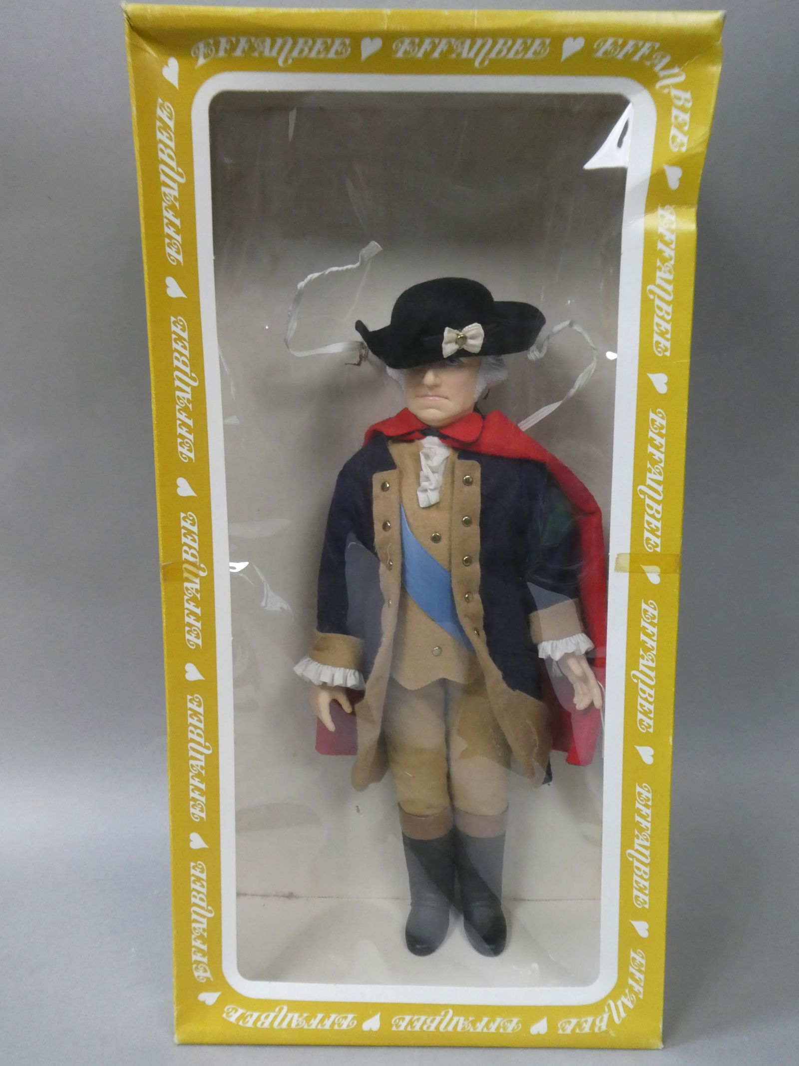 1983 Effanbee George Washington 7901 Doll in Box: 1983 Effanbee George Washington 7901 Doll in Box. Measurements in inches: 15 high Condition:New in box with no problems Shipping:We offer in-house shipping. Item(s) will be packed after invoice is pai