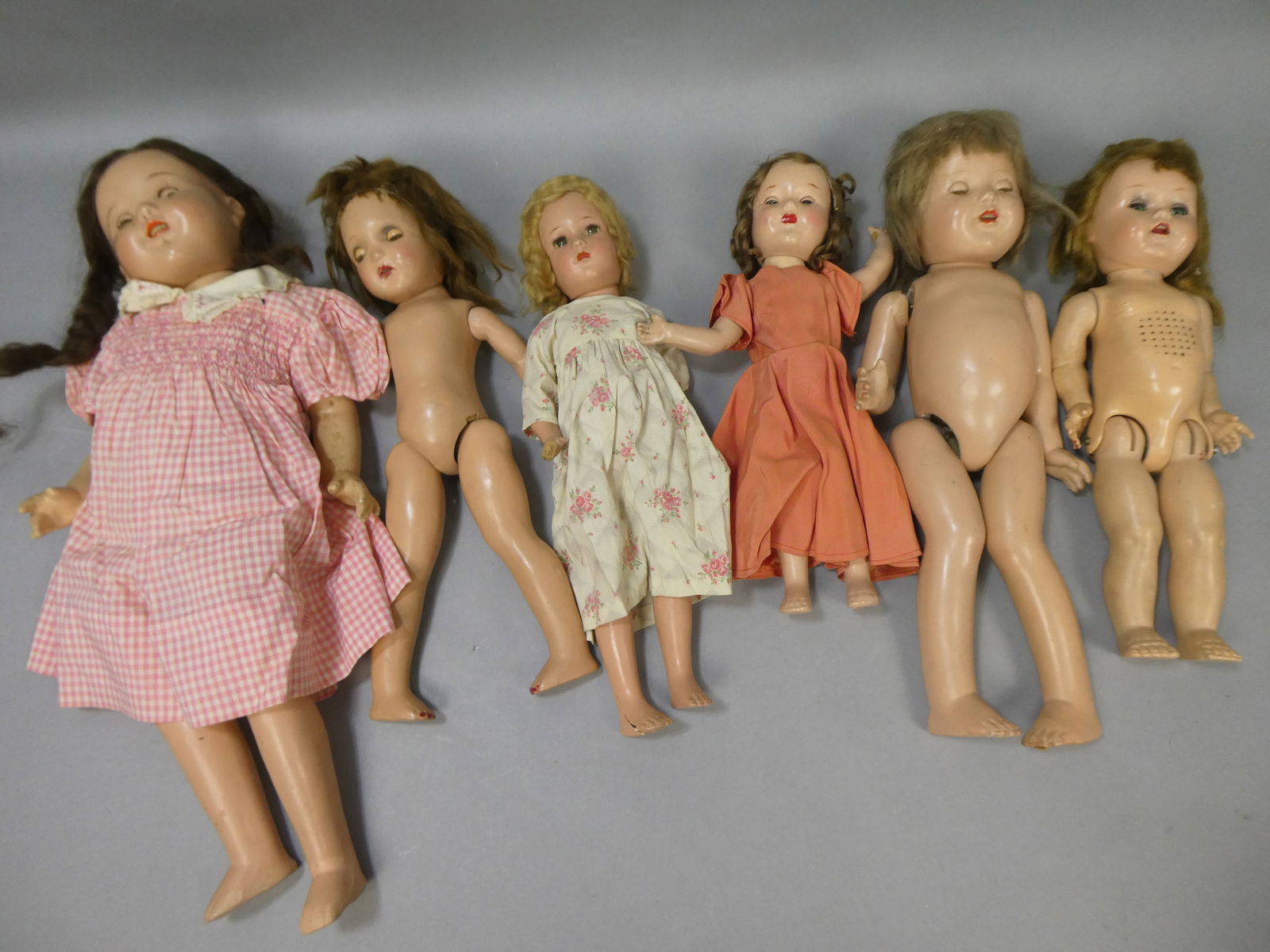 Lot 6 Assorted Antique Composition Girl Dolls Idea etc (1 of 15)