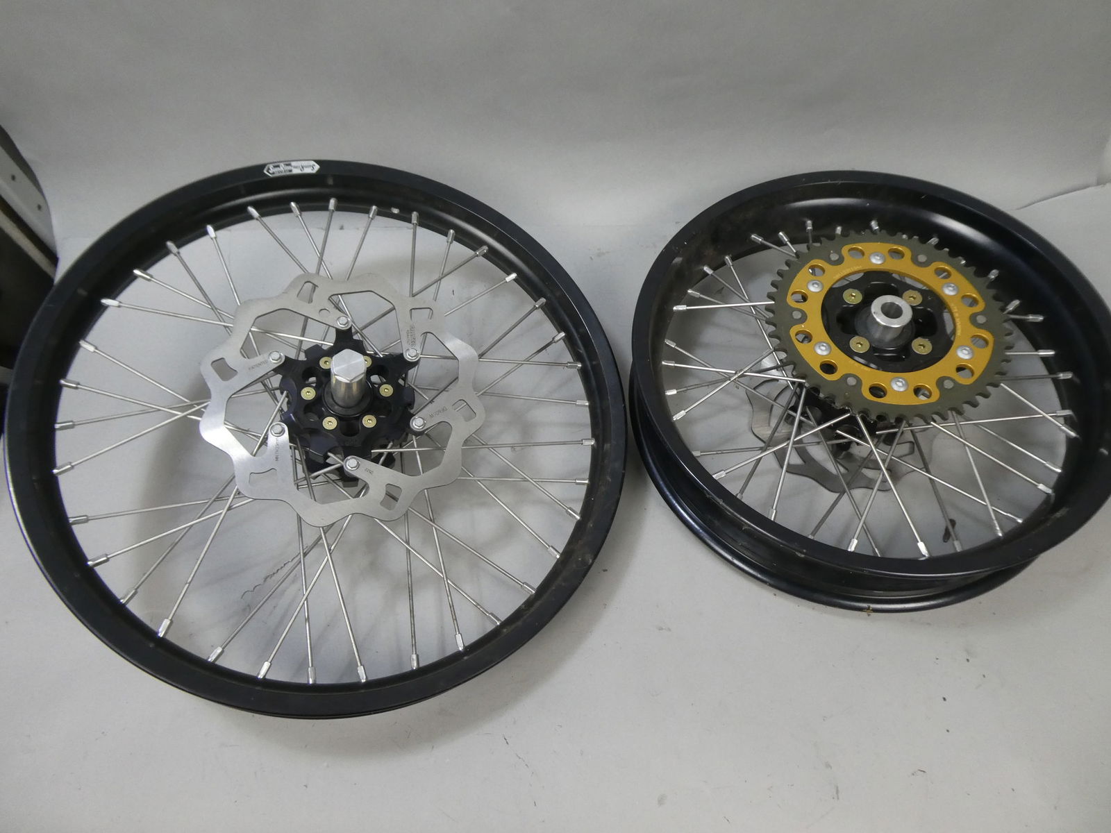 Pair Front & Read KTM Dirt Bike Aluminum Rims w/ Galfer Rotors (1 of 11)