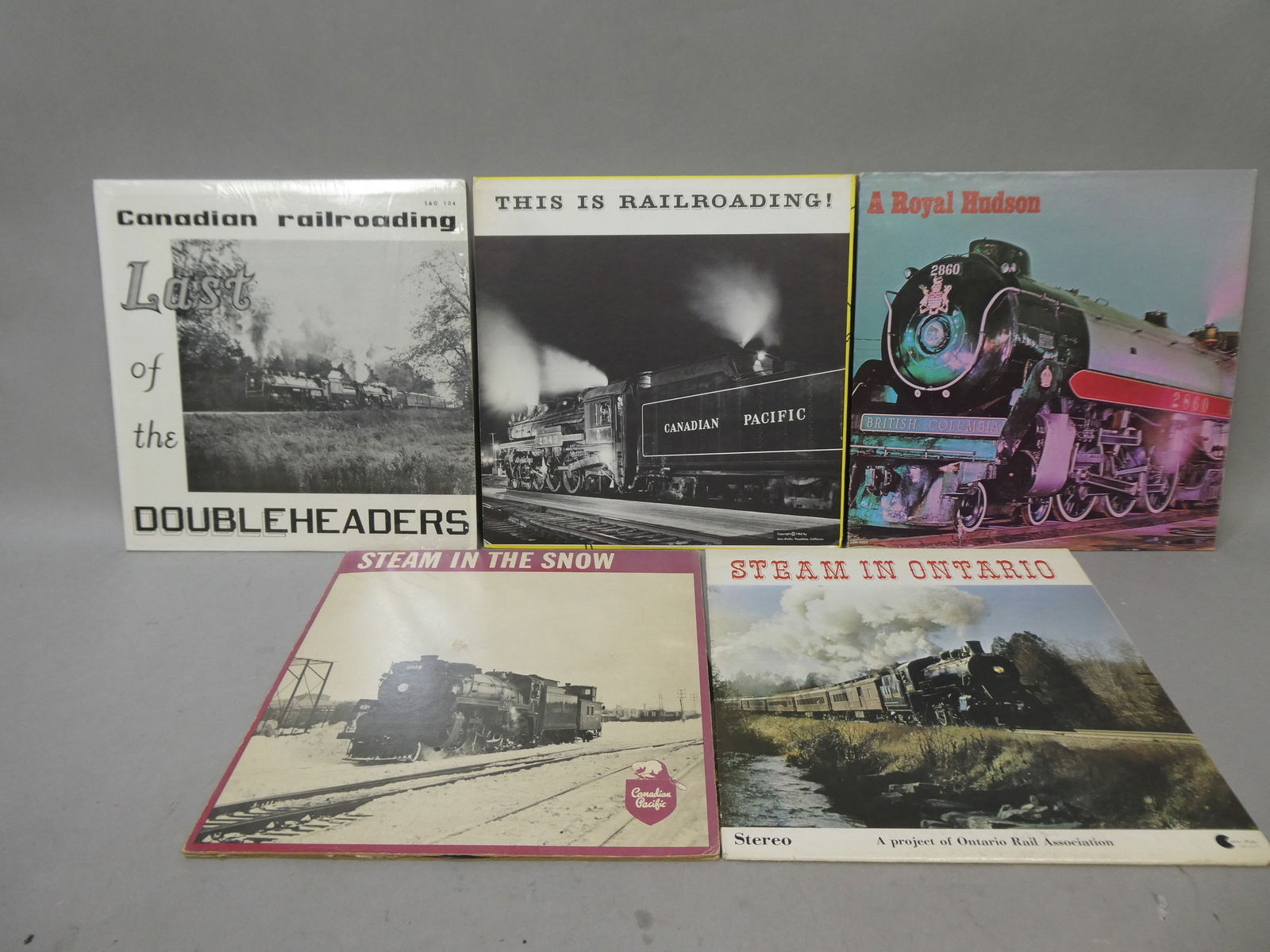 Lot 5 Canada Railroads Sounds LP Record Albums (1 of 7)