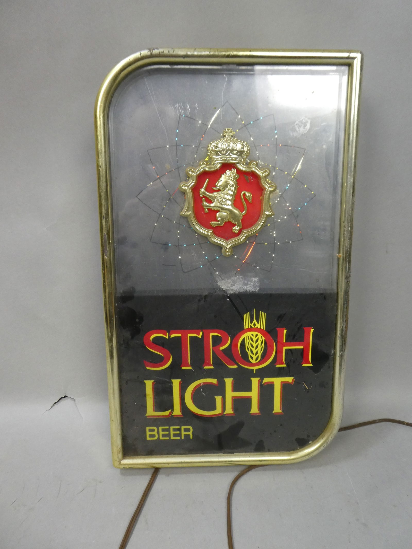 Vintage Stroh Light Beer Illuminated Prestige Back Bar Sign (1 of 8)