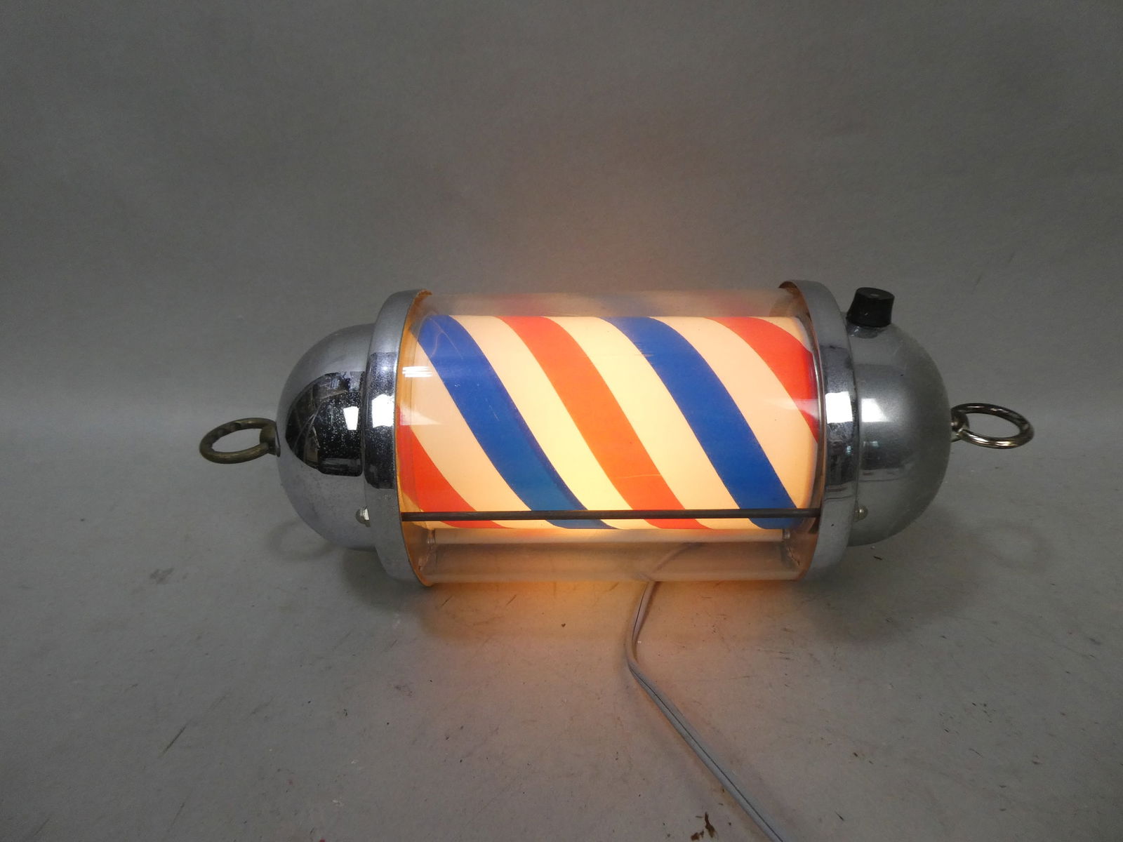 Vintage Small Dix Barber Supple Rotating Light UP Barber Pole (1 of 5)