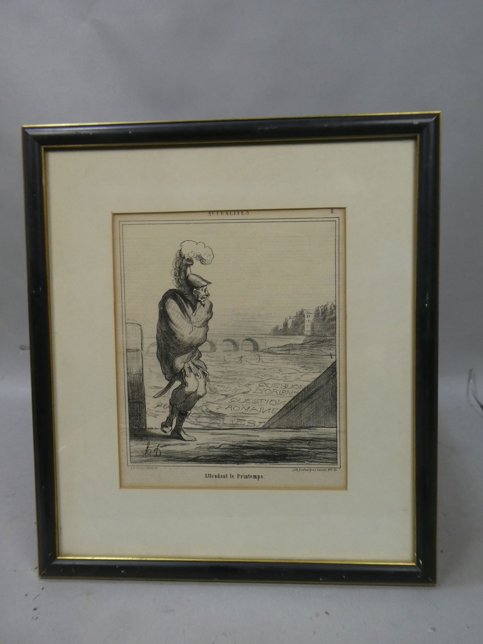 1868 Honore Daumier Waiting for Spring Print Published in Le Charivari (1 of 13)