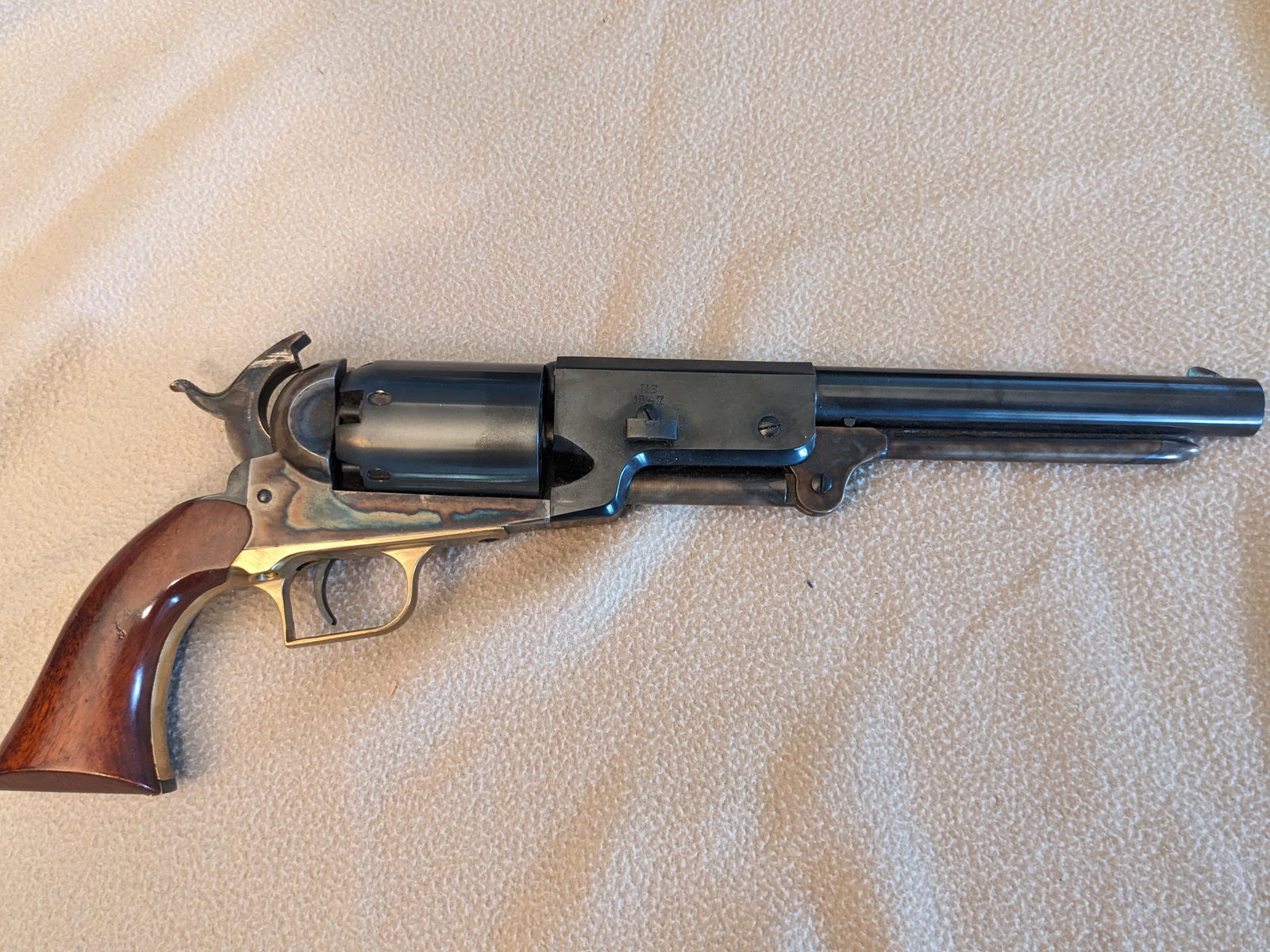 Cimarron Walker Dragon 1847 USA 44 Caliber Revolver: Cimarron Walker Dragon 1847 USA 44 Caliber Revolver There is a flat $50 FFL processing fee added to all sold items. This fee includes handling and packaging of item(s) for shipment. All winning bidder