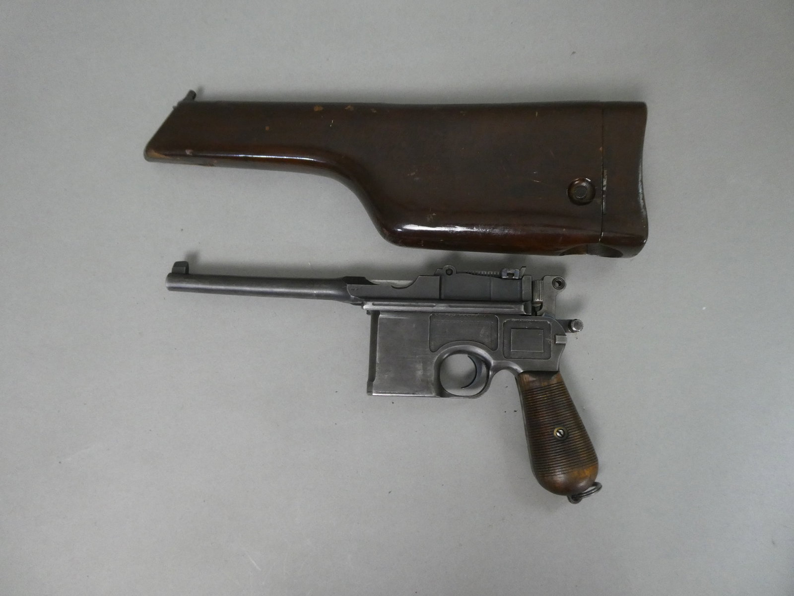 Waffenfabrik Mauser Oberndcrf Neckar C98 Broomstick Semi-Auto Pistol: Waffenfabrik Mauser Oberndcrf Neckar C98 Broomstick Semi-Auto Pistol There is a flat $50 FFL processing fee added to all sold items. This fee includes handling and packaging of item(s) for shipment. A