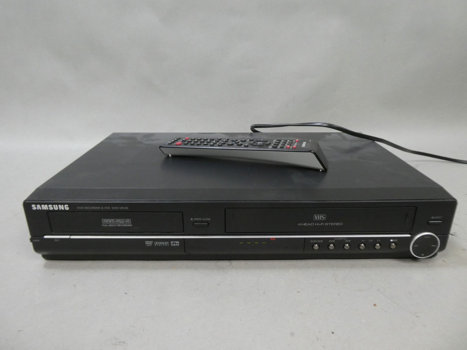 Samsung DVD-VR330 VCR/DVD Recorder & Player Combo w/ Remote Control (1 of 4)
