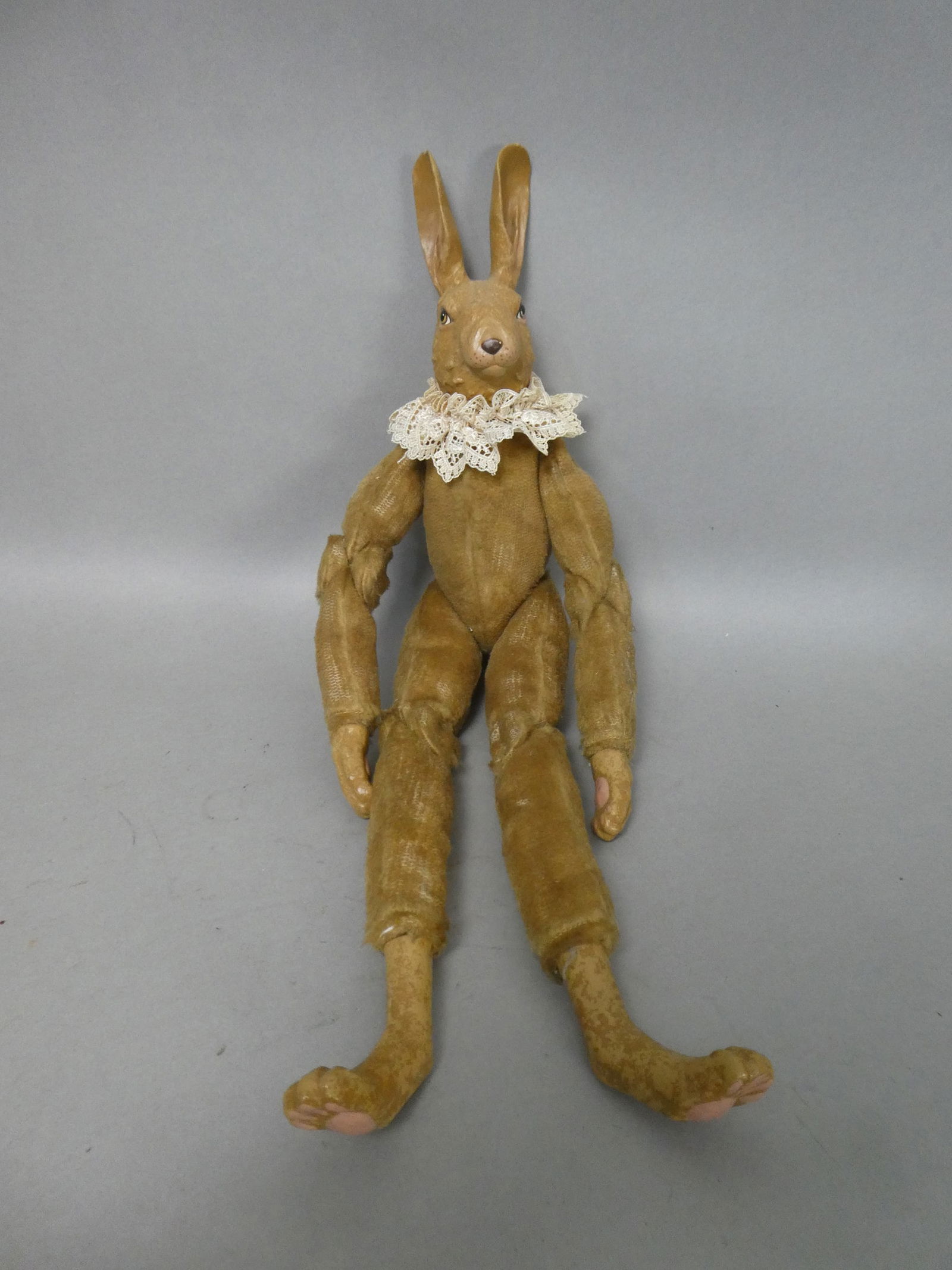 Vintage Rabbit Jackrabbit Stuffed Jointed Ceramic Doll (1 of 8)