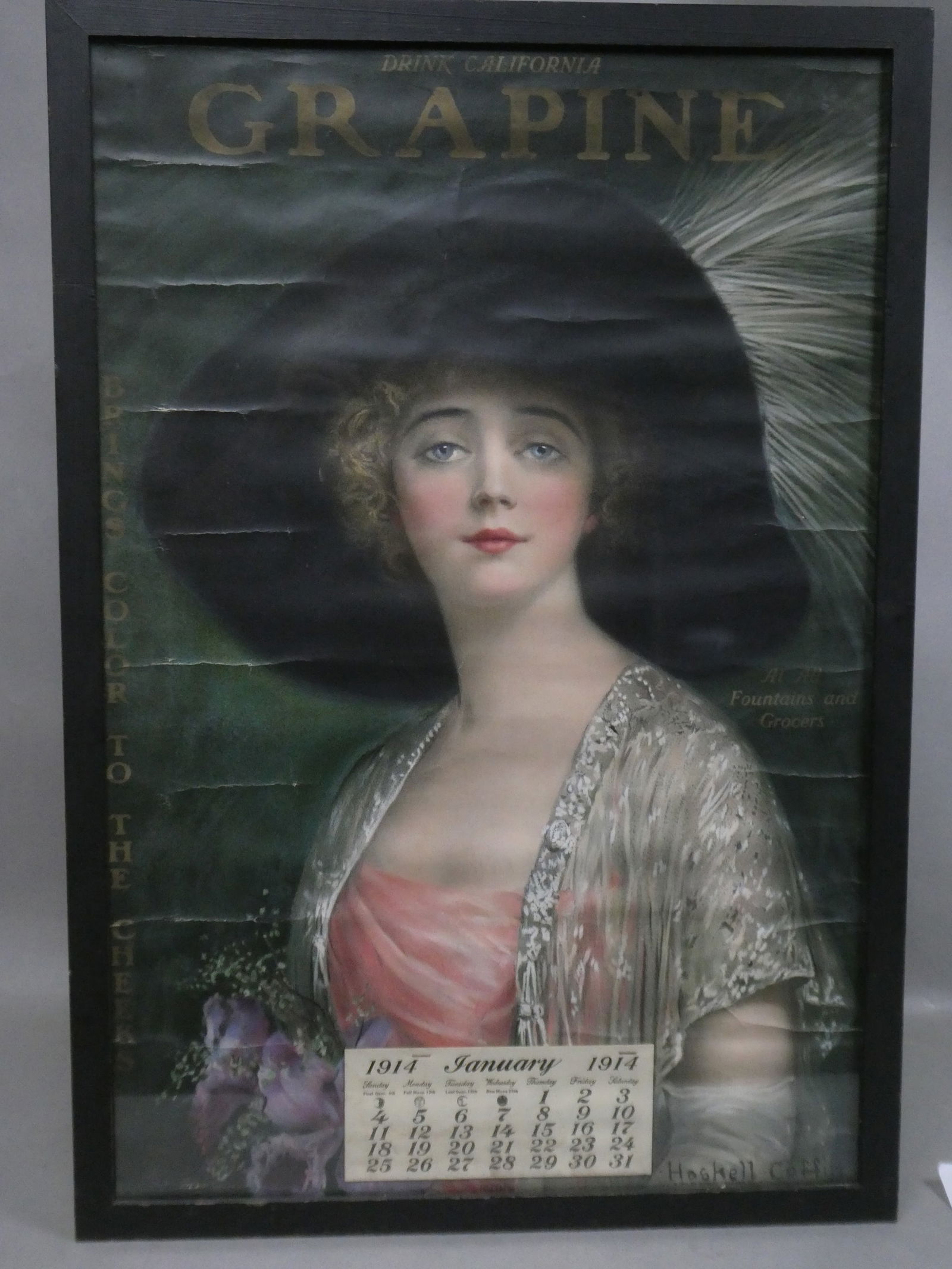 1914 Drink California Grapine Calendar by Haskell Coffin (1 of 13)