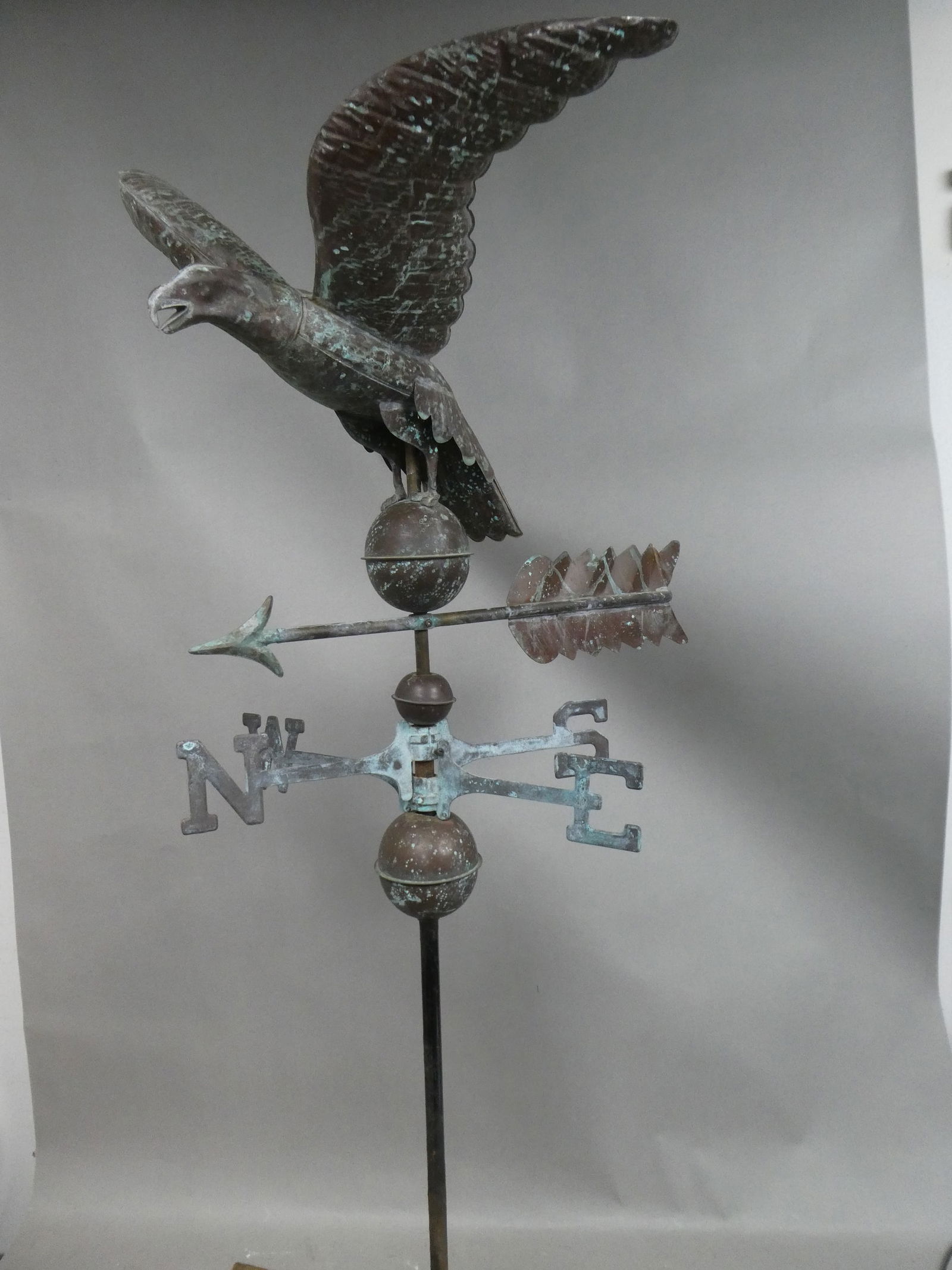 Mid 20th Century Copper & Brass Eagle Weathervane (1 of 6)