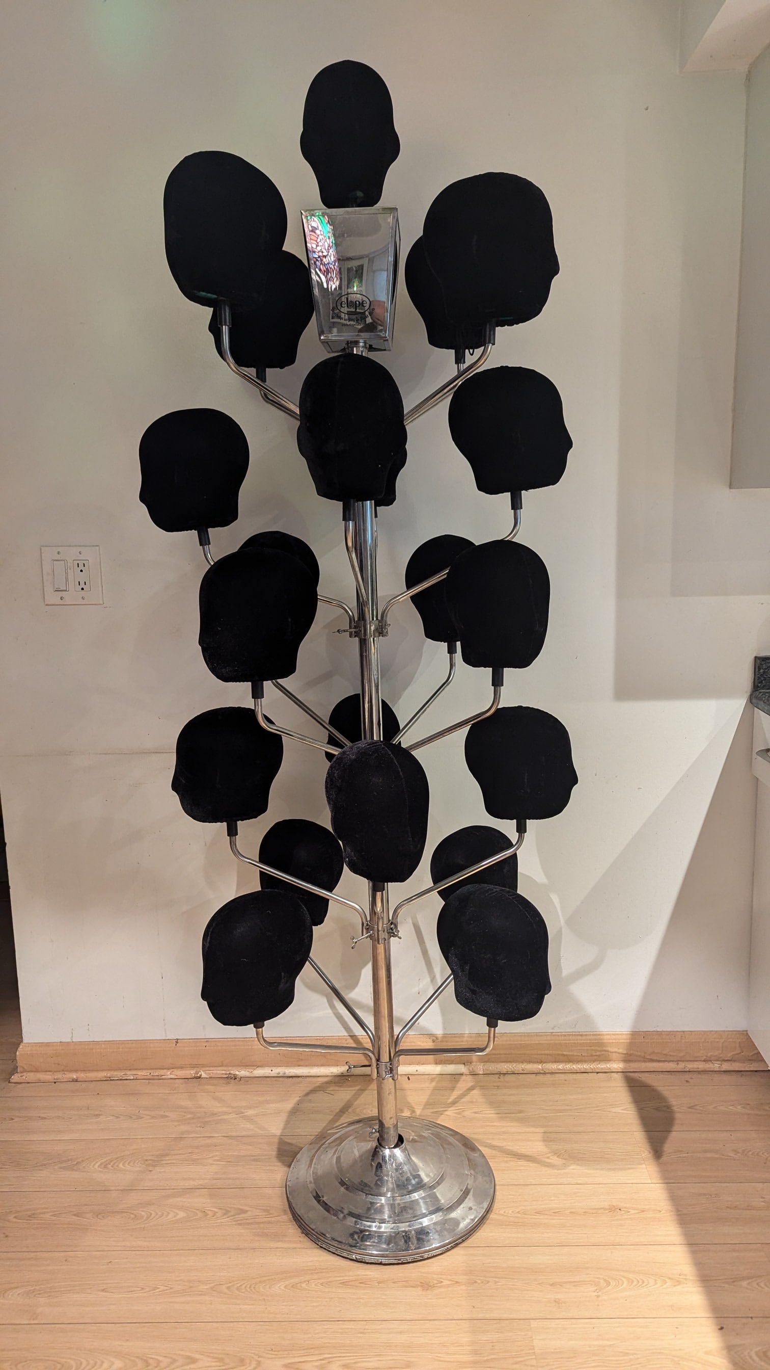 Large 21 Arm Elope Hats Chrome Store Hat or Wig Display w/ 21 Heads (1 of 9)