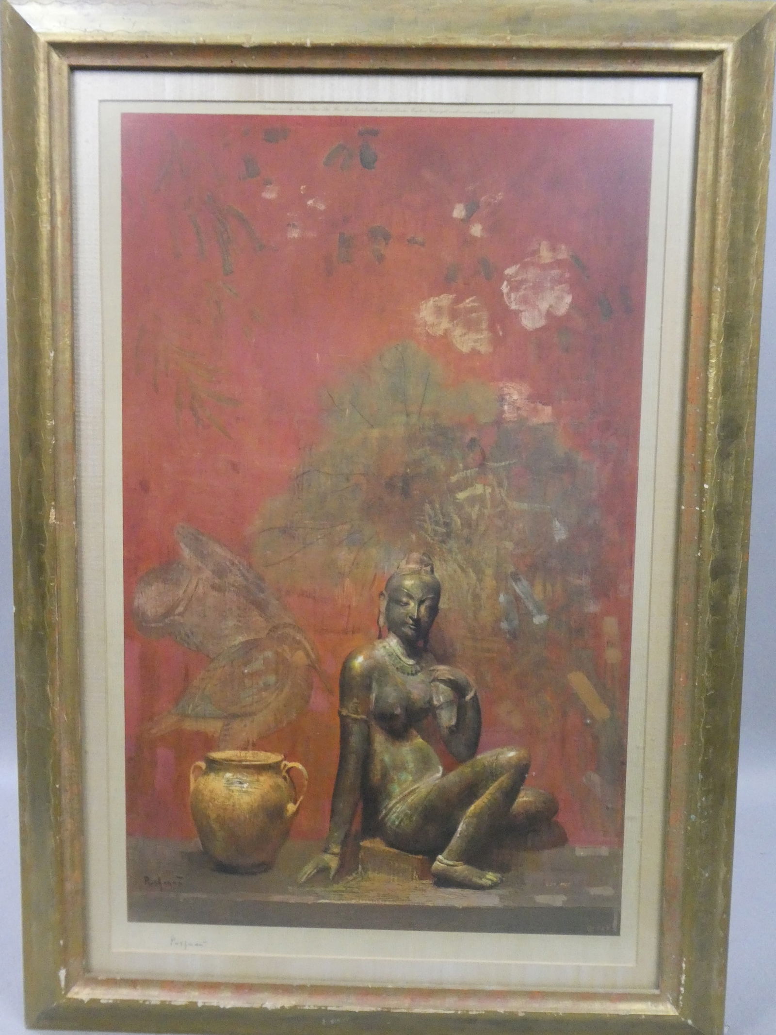 1953 Hovsep Pushman Daughter of the Rain God Pencil Signed Print: 1953 Hovsep Pushman Daughter of the Rain God Pencil Signed Print framed under glass. Pencil signed lower left. Measurements in inches: 31 x 22, image: 25 x 16 Condition:Good with no problems Shipping: