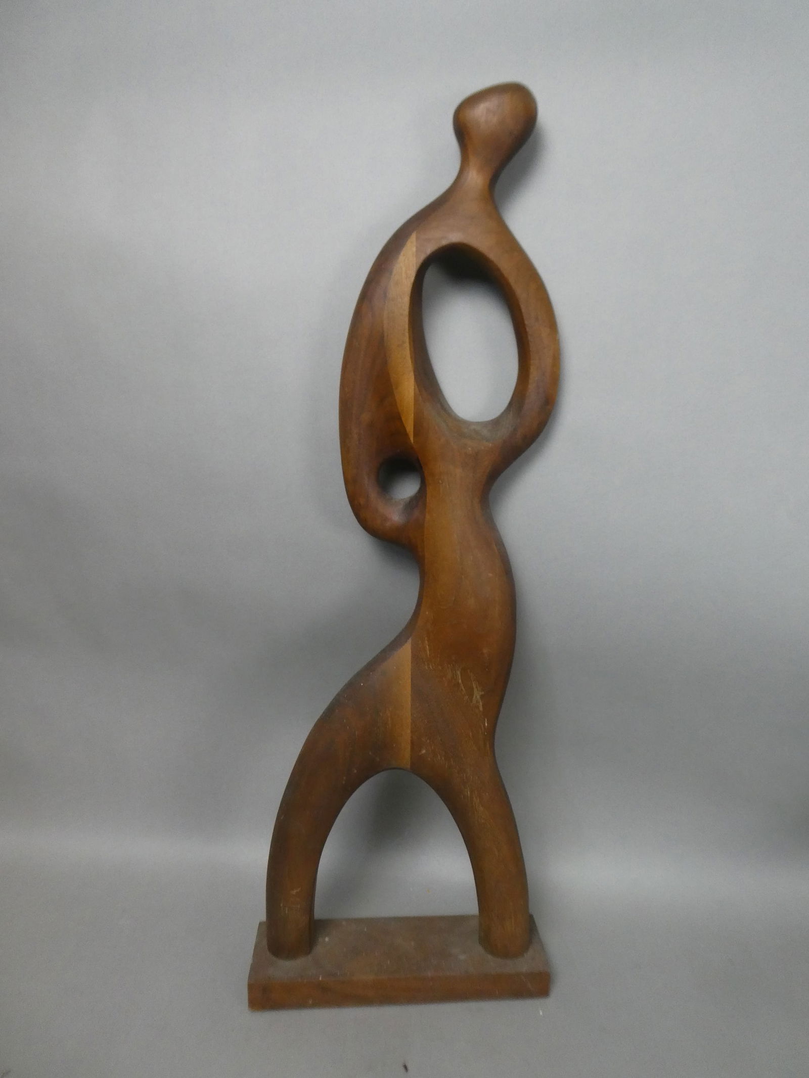 Mid-Century Carved Wood Abstract Figural Sculpture Signed Vitez (1 of 10)