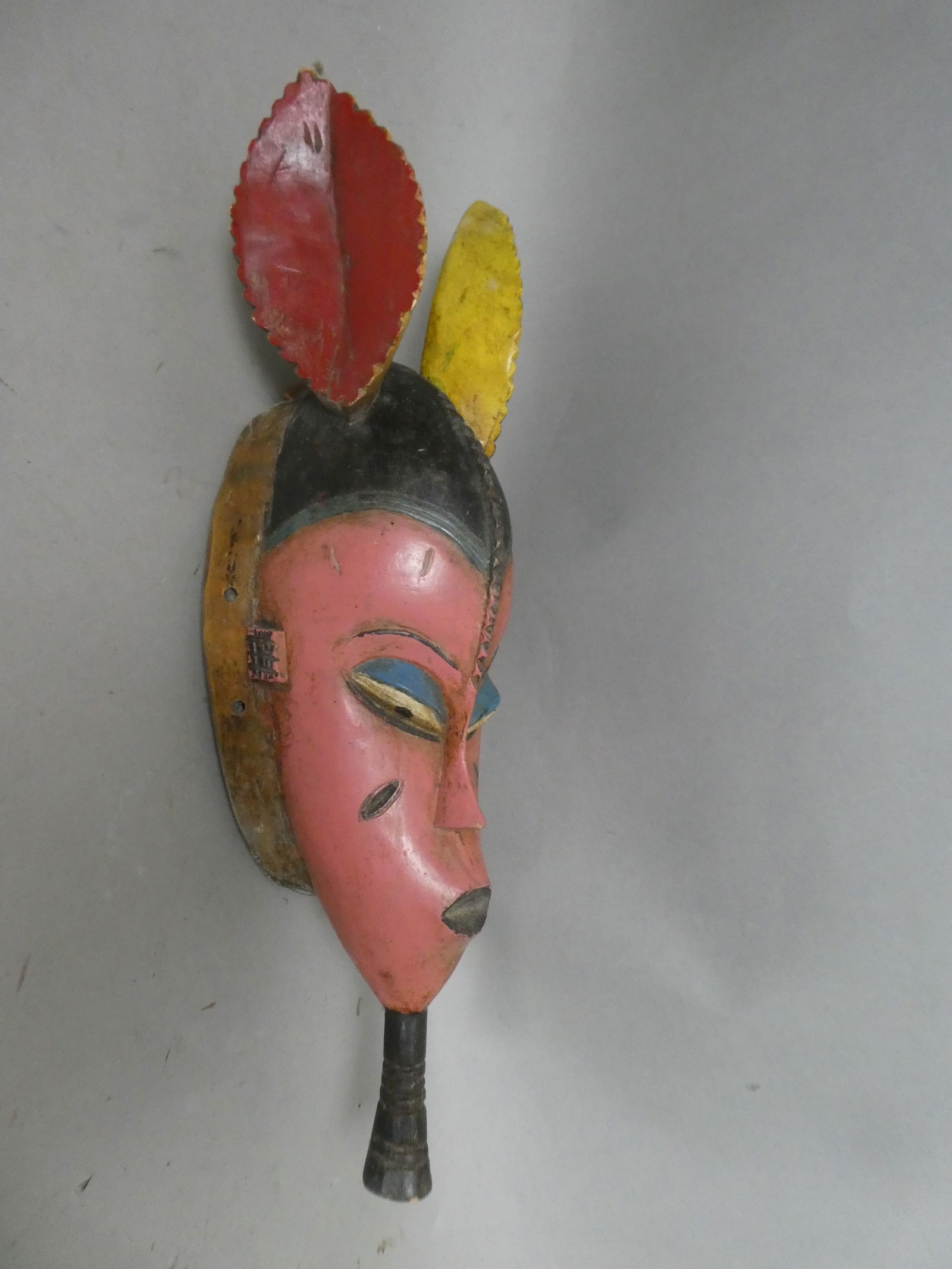 Vintage African Hand Carved & Painted Tribal Mask (1 of 9)