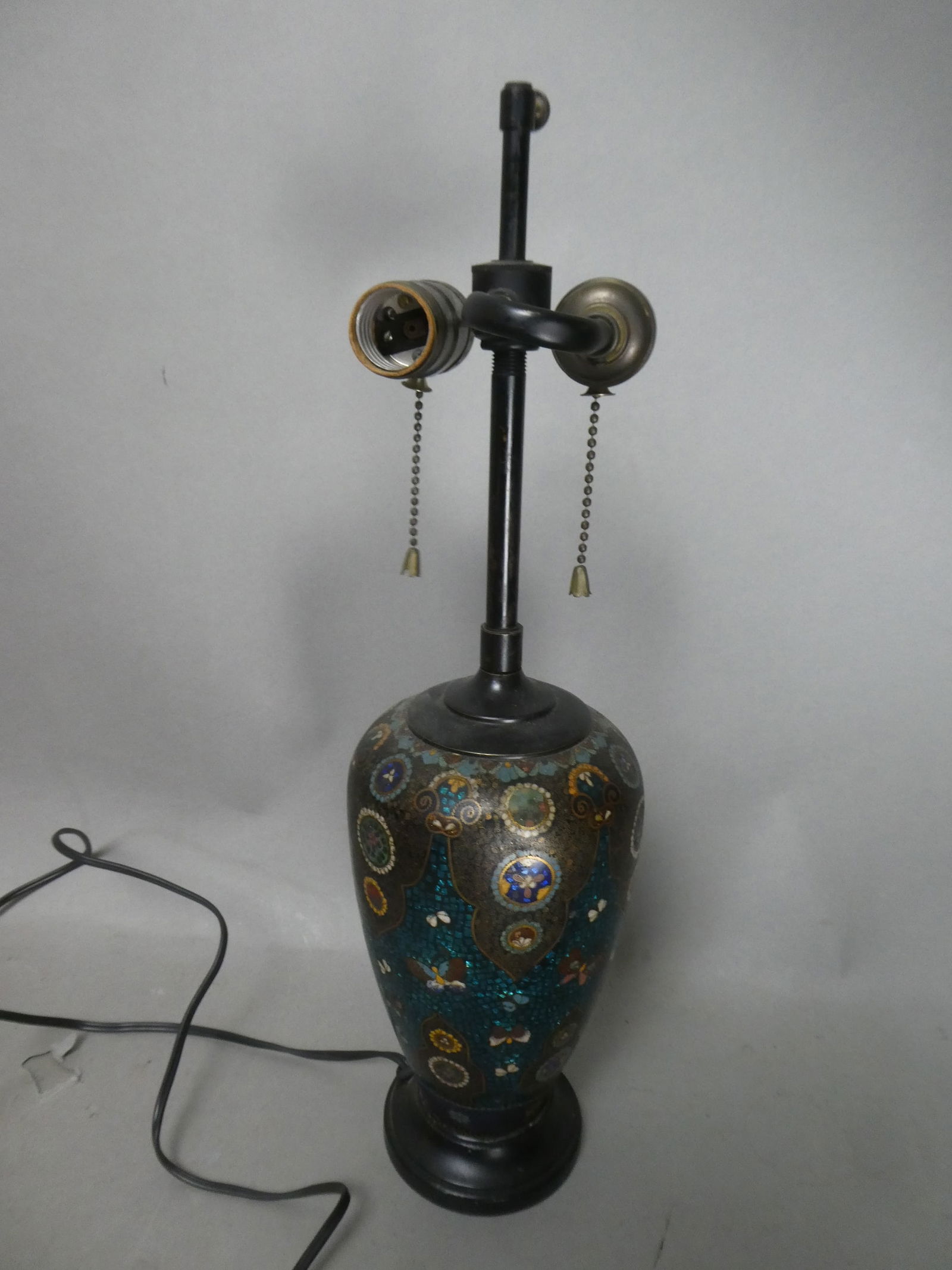 1900's Antique Japanese Cloisonne Vase Lamp (1 of 7)