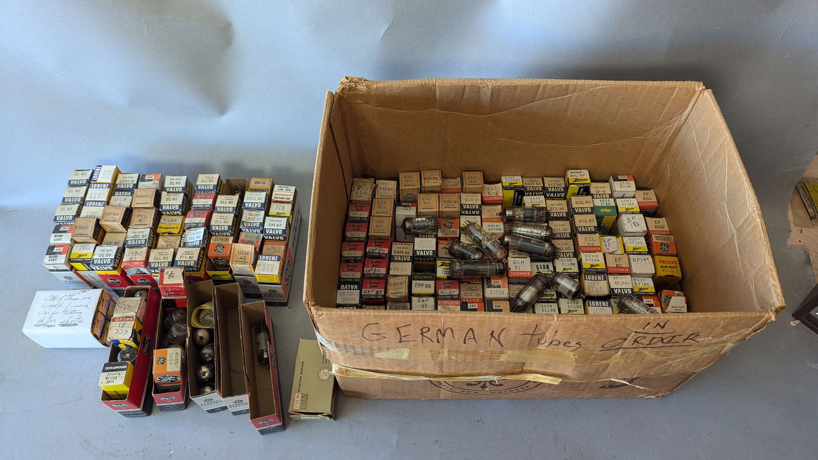 Lot New & Used Vintage German Radio Vacuum Tubes in Boxes (1 of 14)