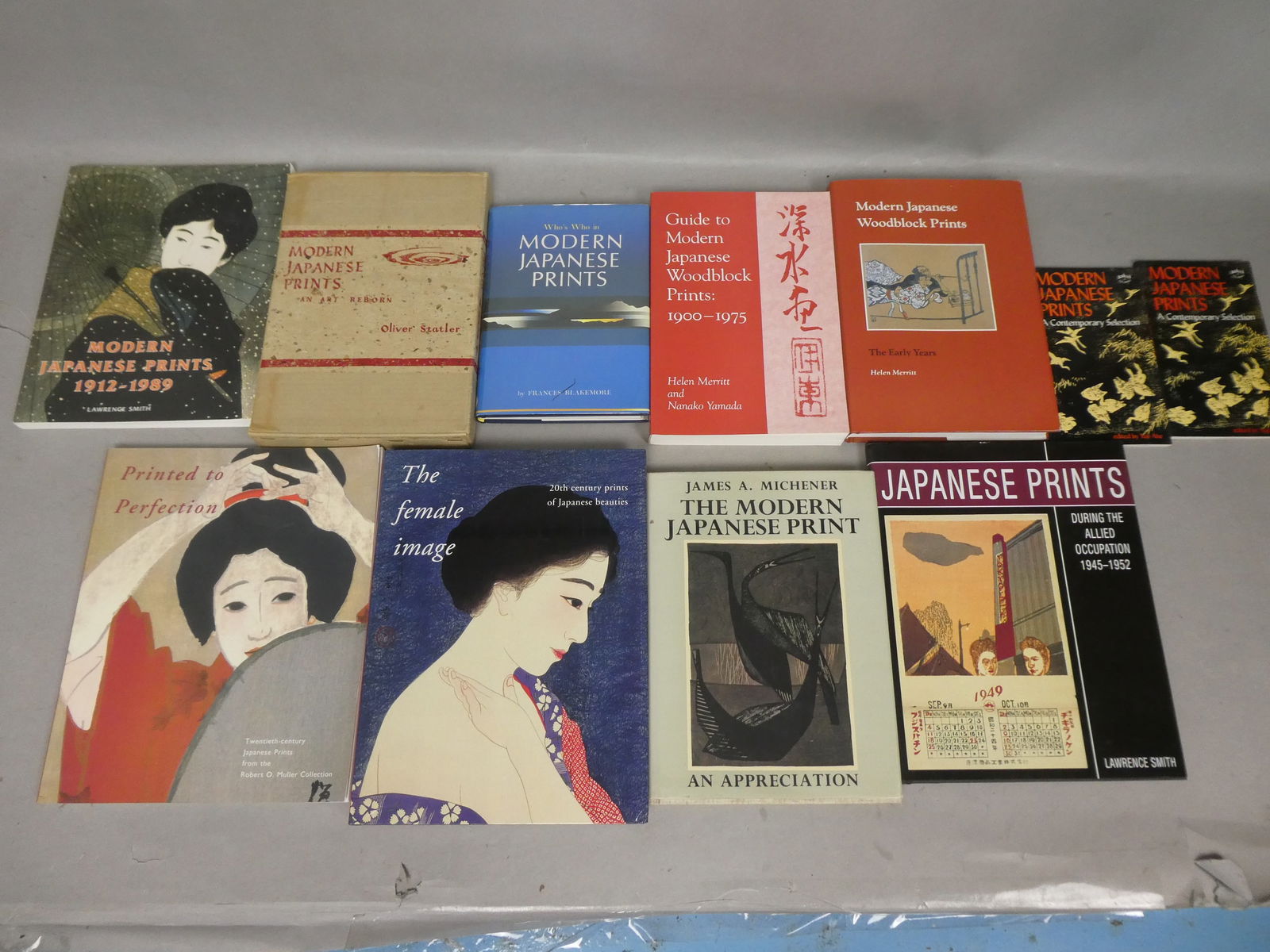 Lot 11 Vintage Modern Japanese Woodblock Print Assorted Books (1 of 11)