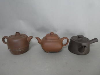 1966-76 Lot 3 Chinese Cultural Revolution Yixing Teapots