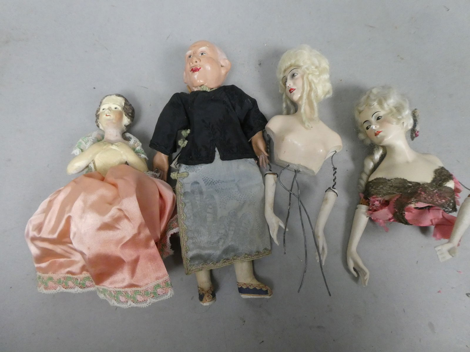 Lot 4 Half Dolls Chinese FPE Kitti Olga Baitz & Chalk Lady (1 of 12)