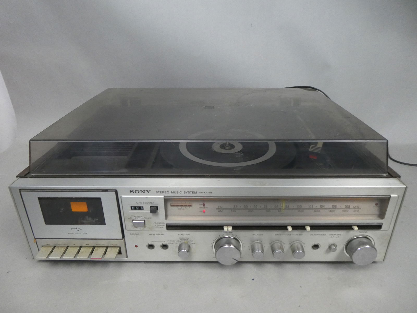 Sony HMK-119 Stereo Music System With Turntable, Cassette Deck, Radio (1 of 11)