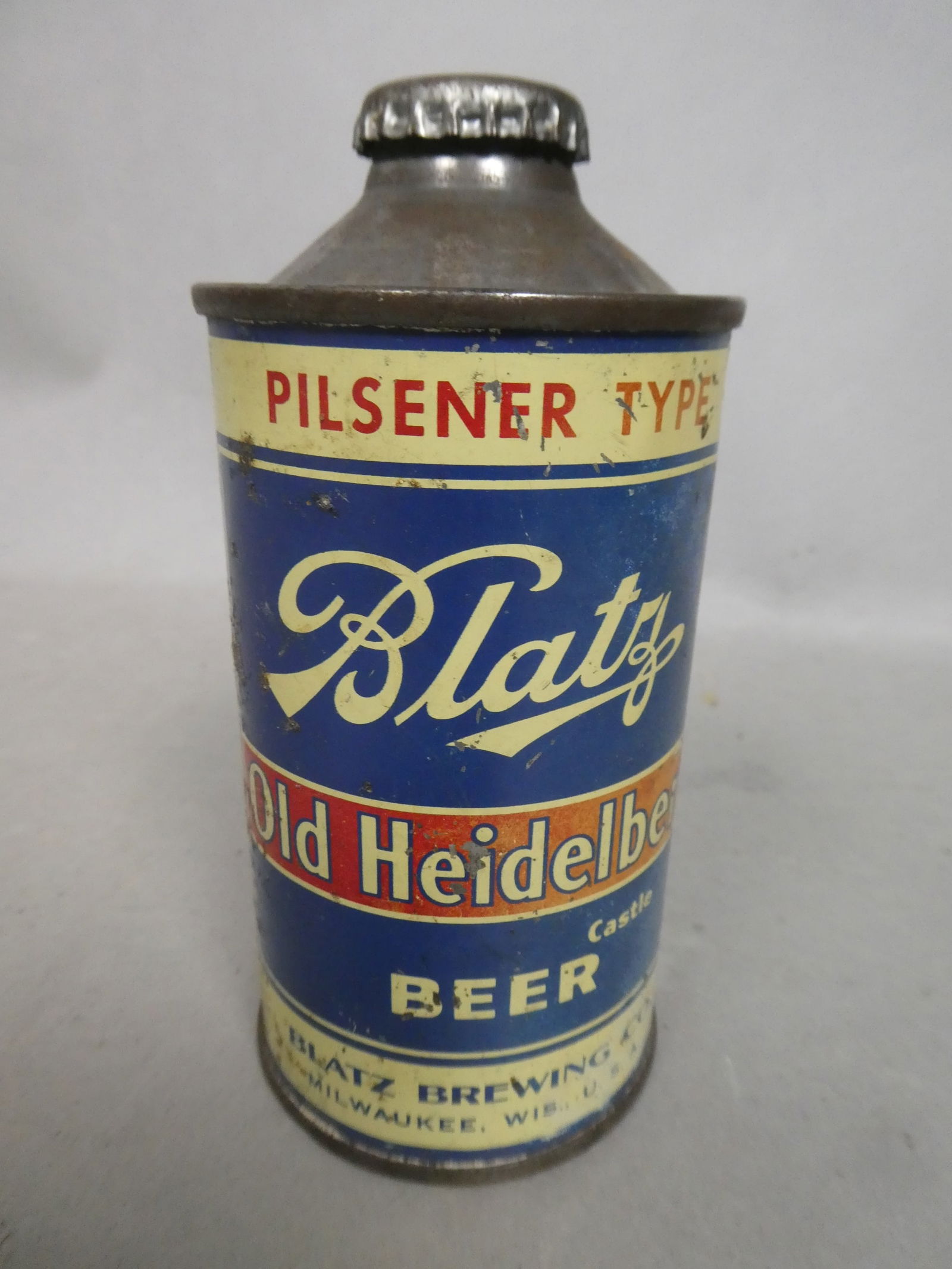 Blatz Cone Top Beer Can Old Blatz Brewing Co Sealed Milwaukee Wi (1 of 6)