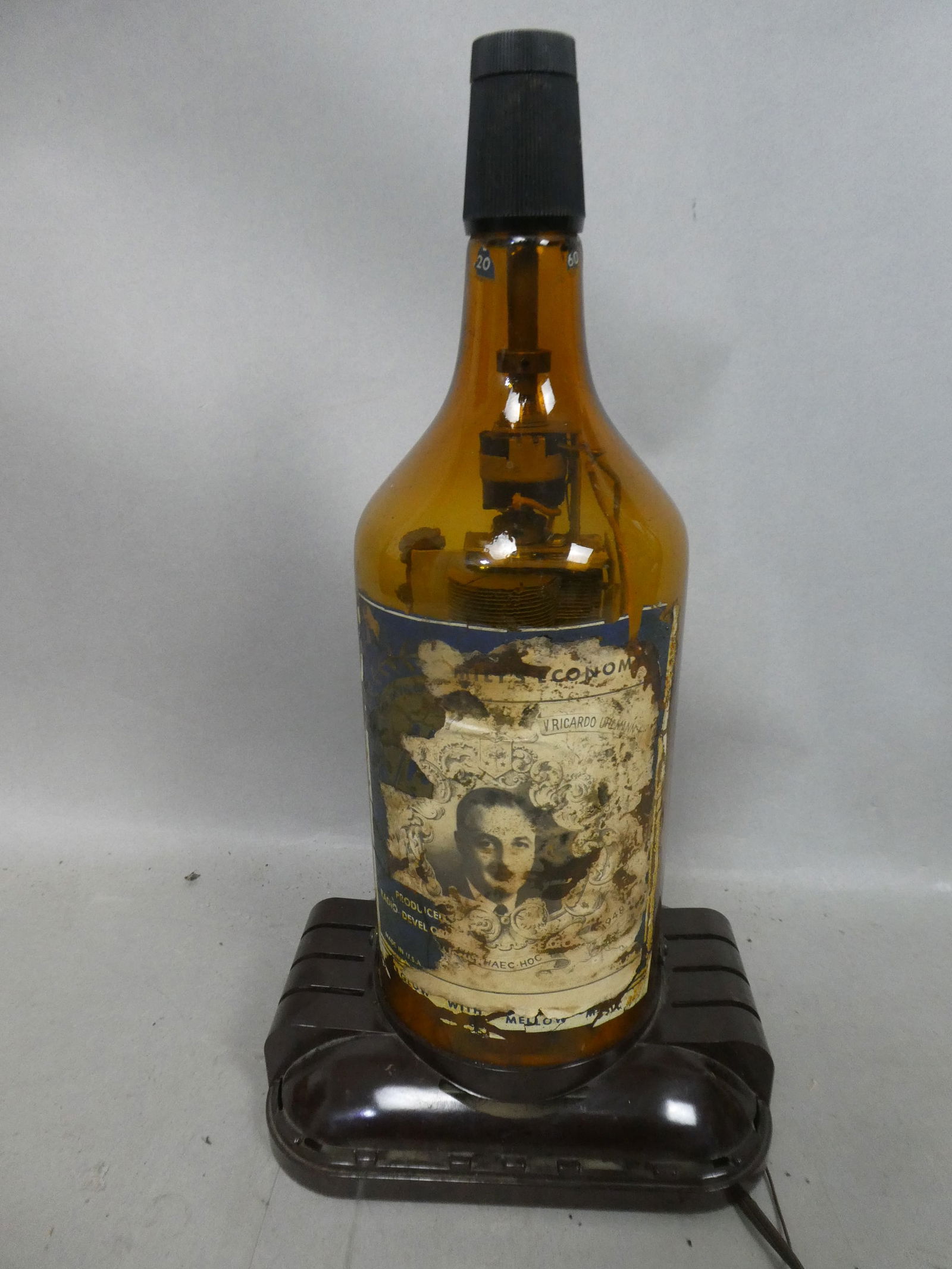 c1930's Magic Tone Radio in Bottle w/ Bakelite Base (1 of 7)