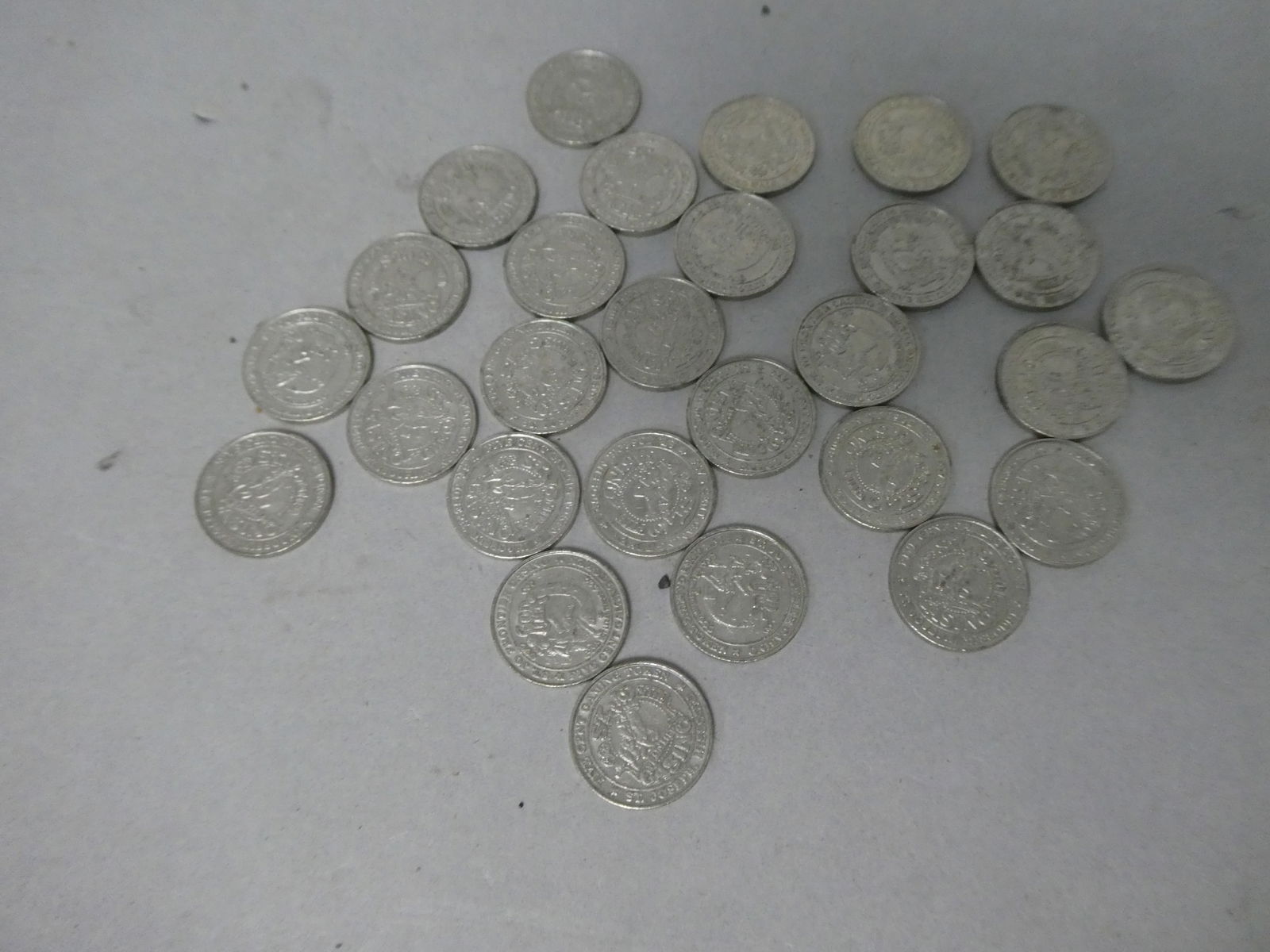 Lot 28 Vintage Frontier Hotel Casino Las Vegas Token Coins (1 of 2)