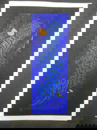 Mid-Century Haku Maki Japanese Woodblock Print Poem Limited Edition 2/150