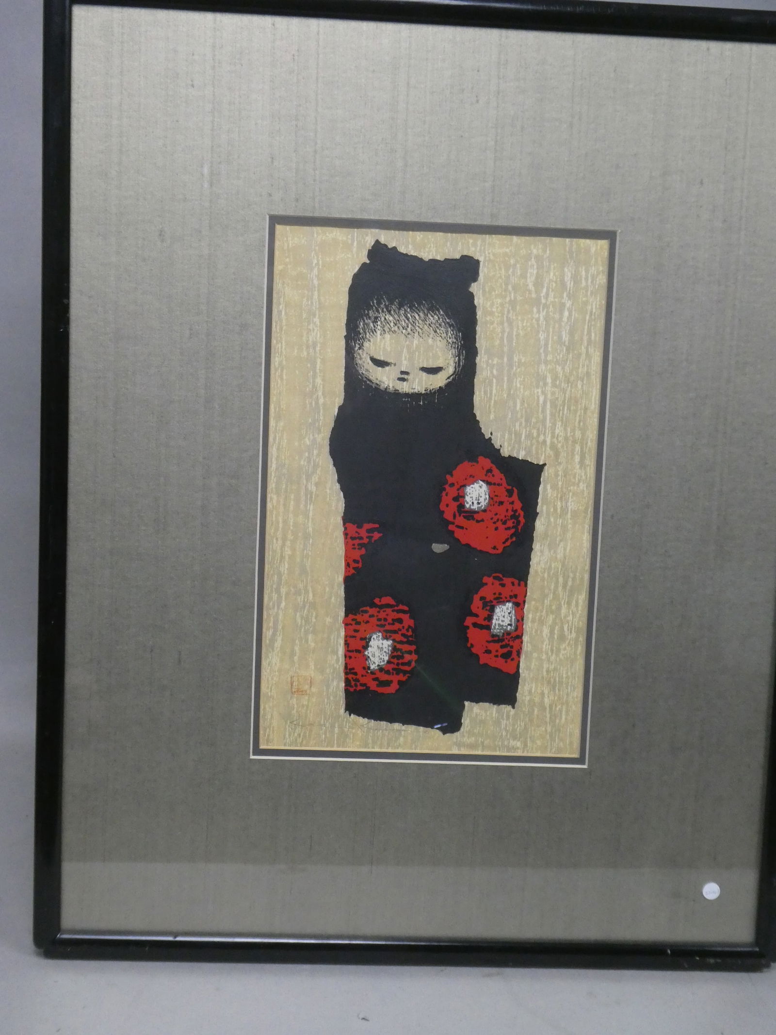 Mid-Century Kaoru Kawano Japanese Woodblock Print Kimono (1 of 7)