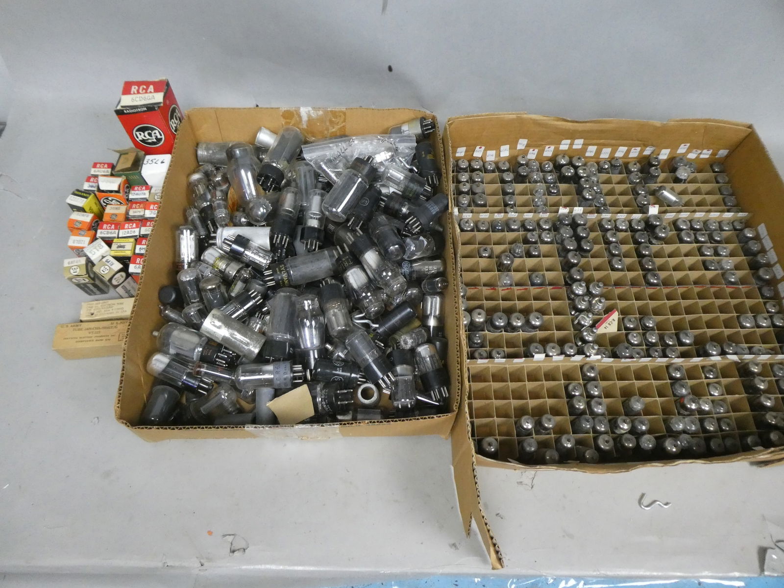 Large Lot of Assorted Radio Vacuum Tubes, Some in Boxes (1 of 12)