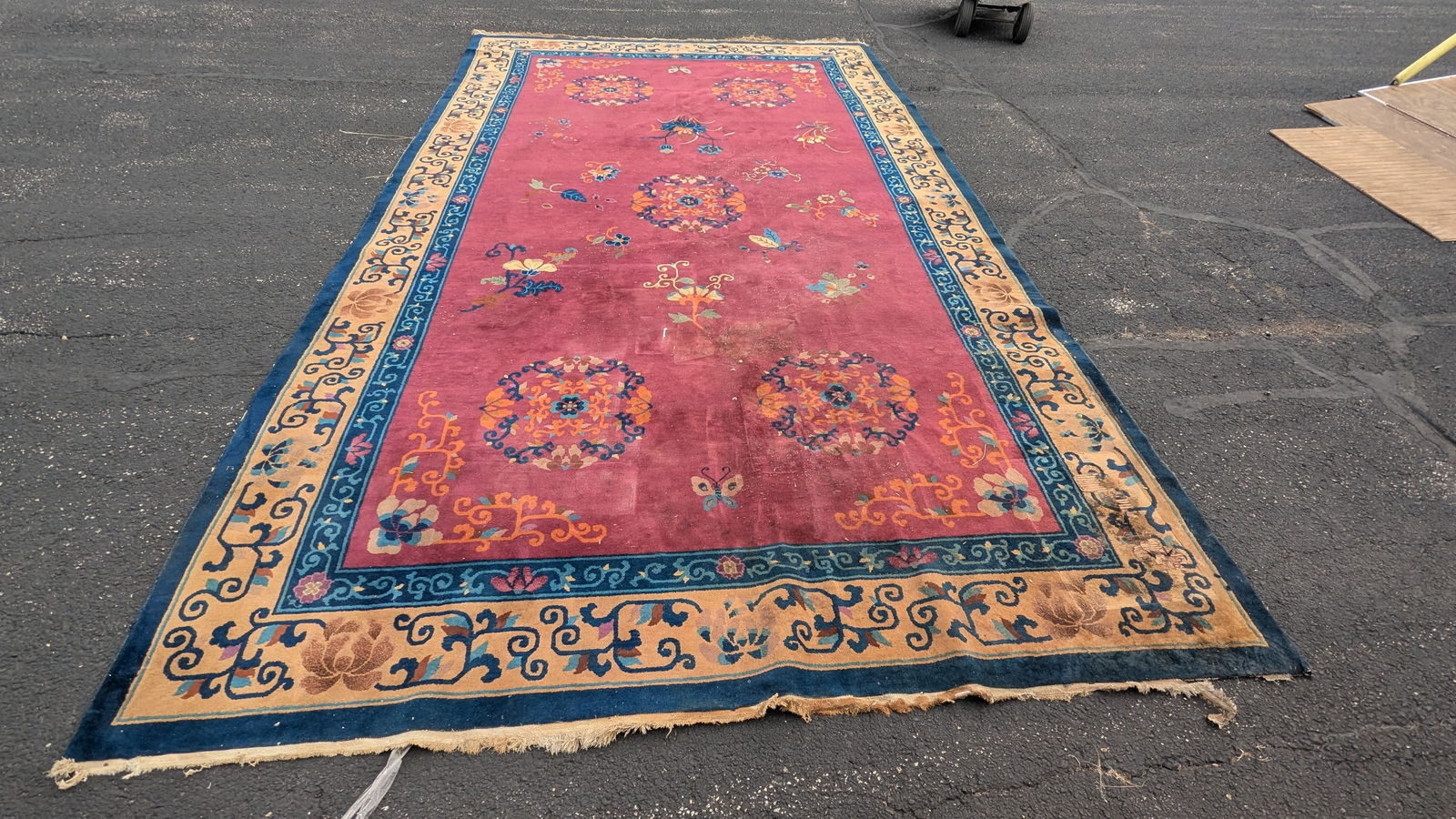 Art Deco c1930's 8x16 Large Wool Area Rug (1 of 17)