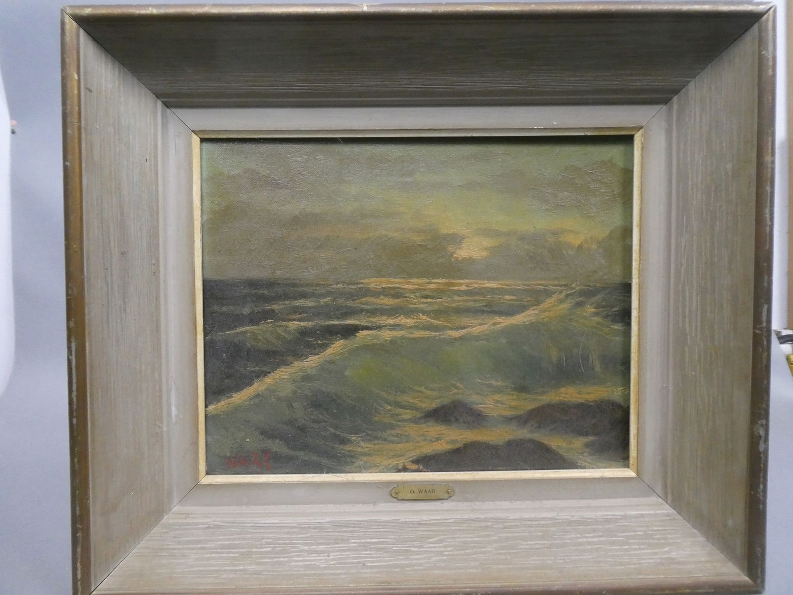 Signed O Waar Oceancape Small Oil Painting (1 of 13)