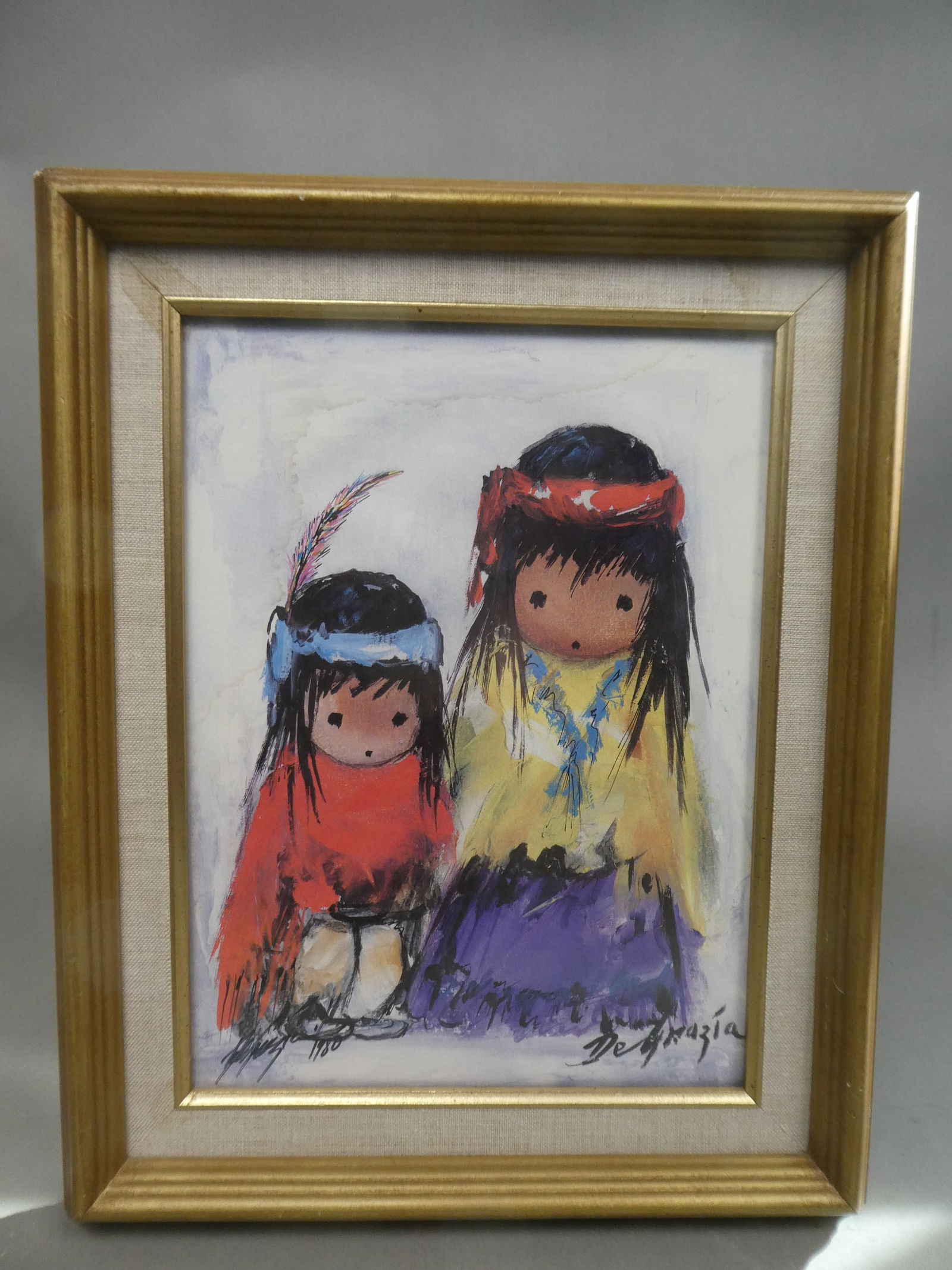 1980 Ted De Grazia Signed Wondering Framed Print (1 of 13)