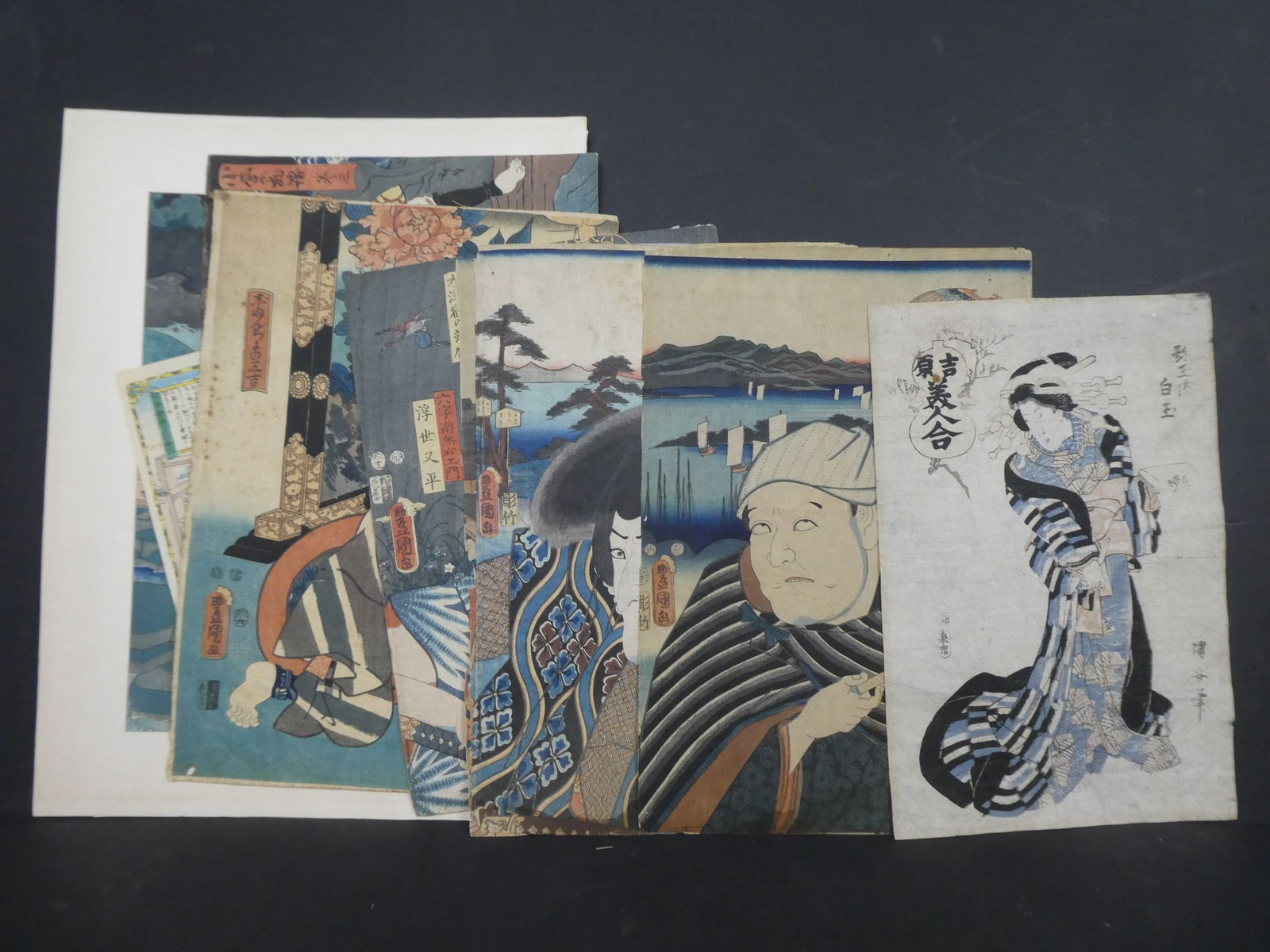 Original 19th Century Assorted Artist Japanese Woodblock Print Lot of 10 (1 of 10)